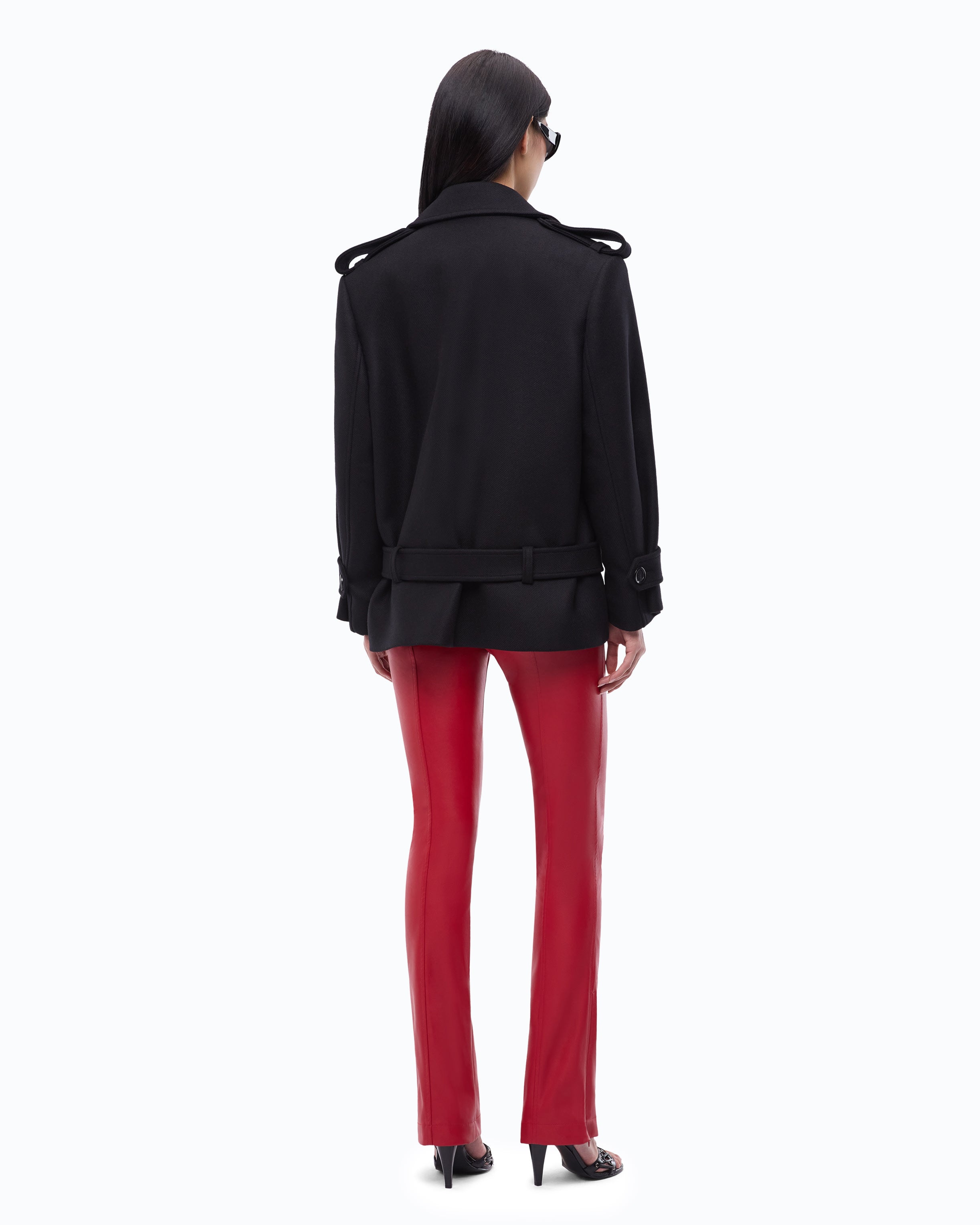 Pinko Tornado Peacoat bosmanka czarna wełna