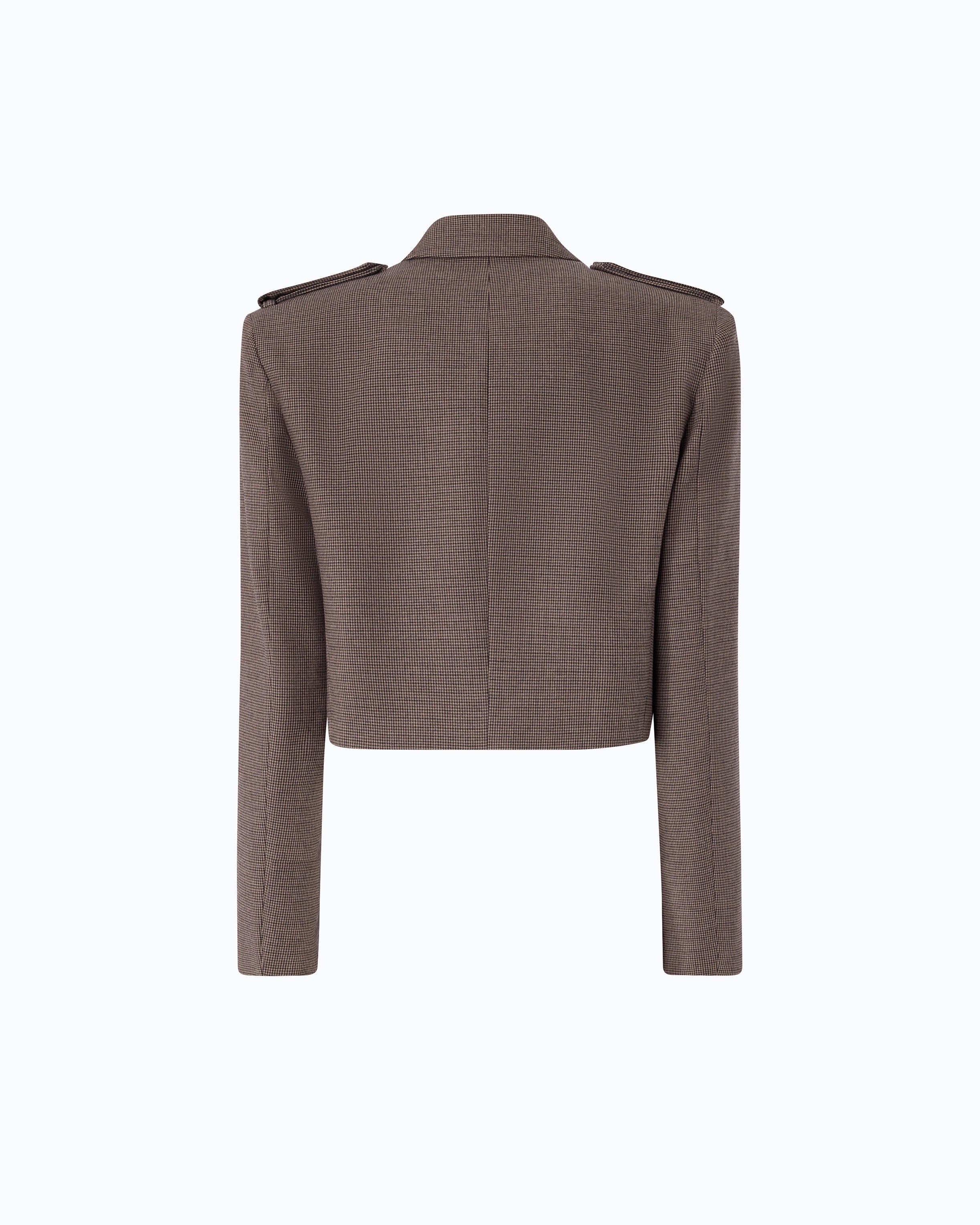 Pinko Manna Jacket żakiet pepitka beżowy krótki