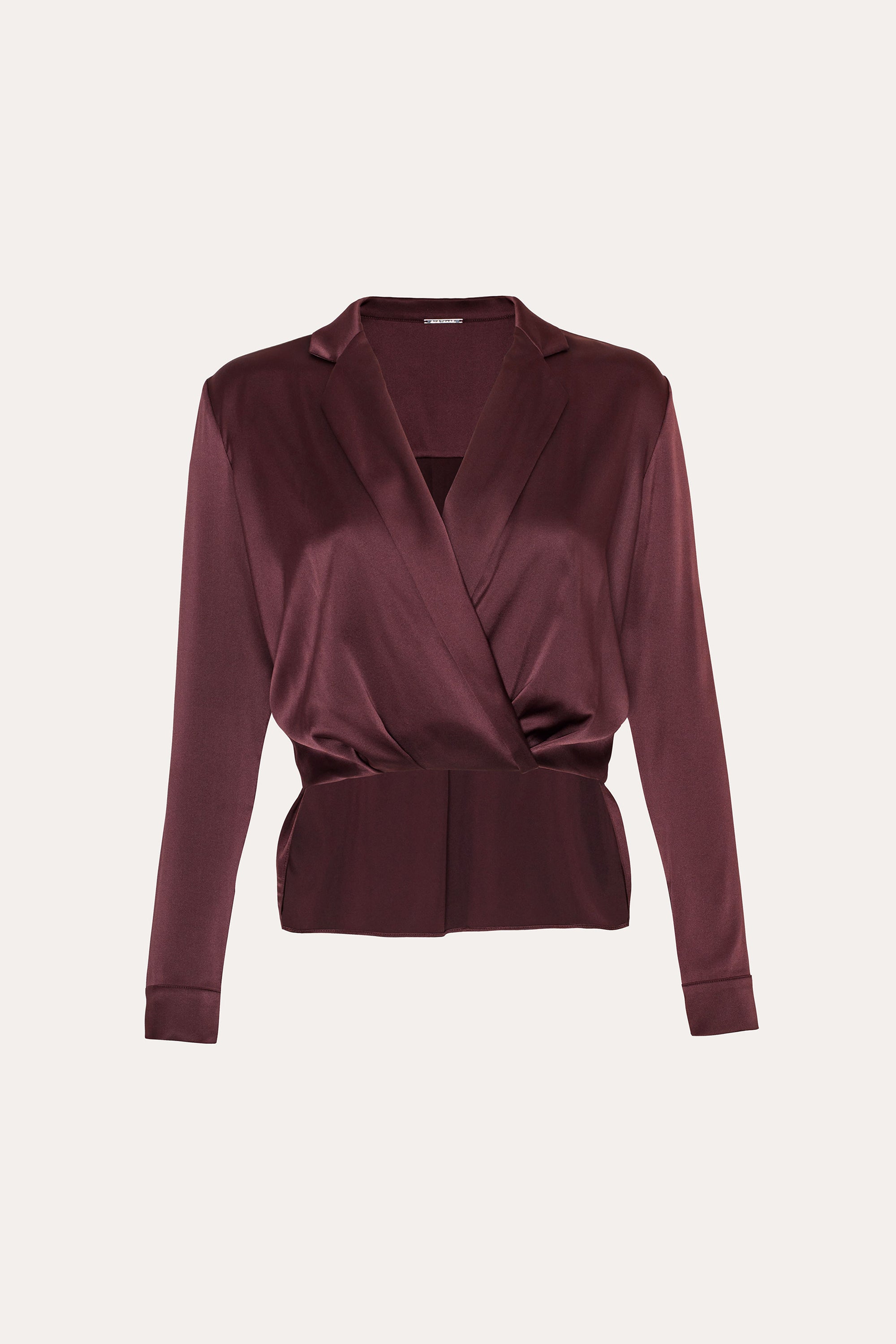 Elie Tahari Violette bluzka Aubergine jedwab
