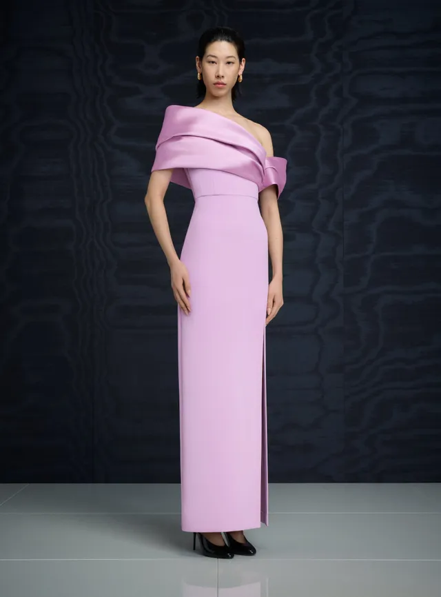 Solace London Alexis sukienka wieczorowa liliowa maxi