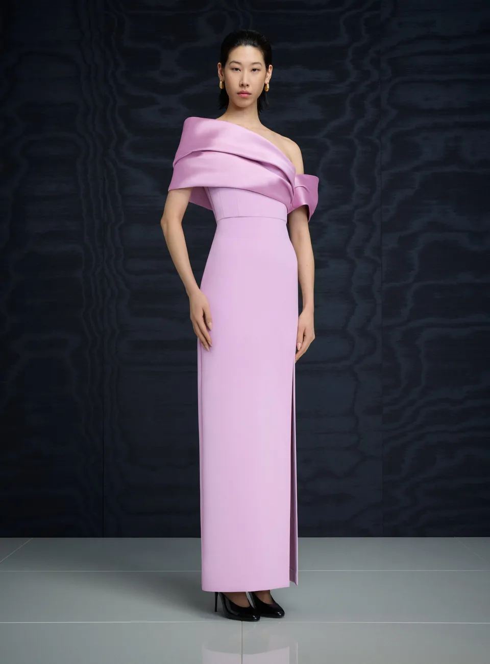Solace London Alexis sukienka wieczorowa liliowa maxi