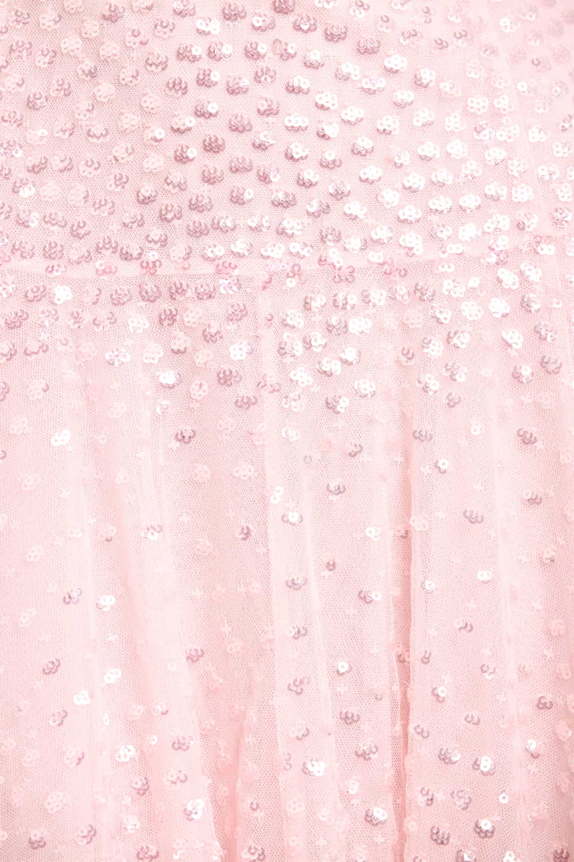 Needle & Thread Sunrise Sequin Gown suknia różowa cekiny