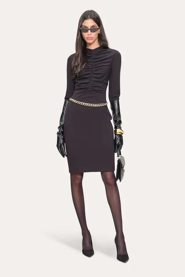 Elie Tahari Pinched Bodice E9028615 sukienka czarna