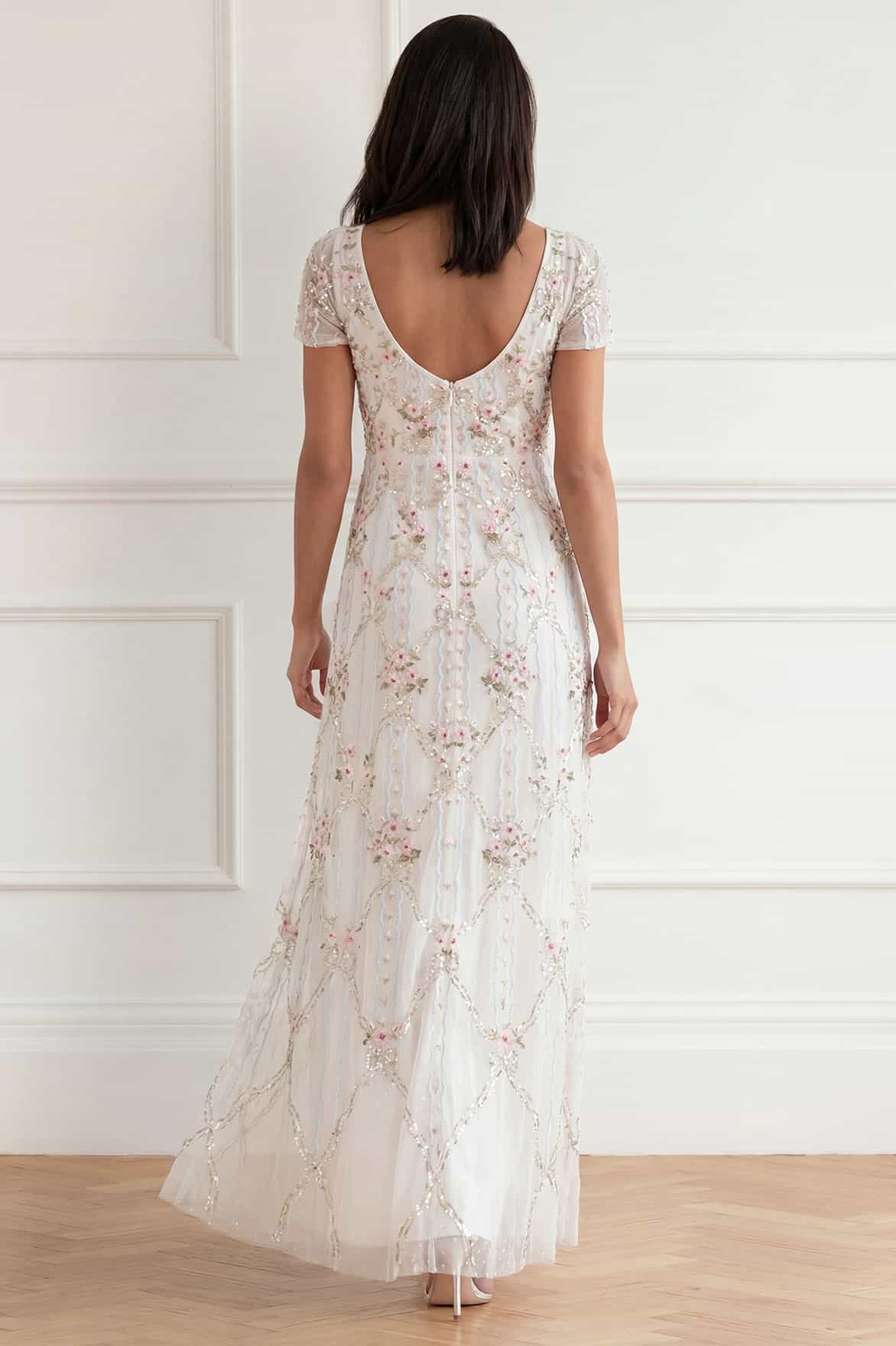 Needle & Thread Lovers Lace Gown suknia biała maxi