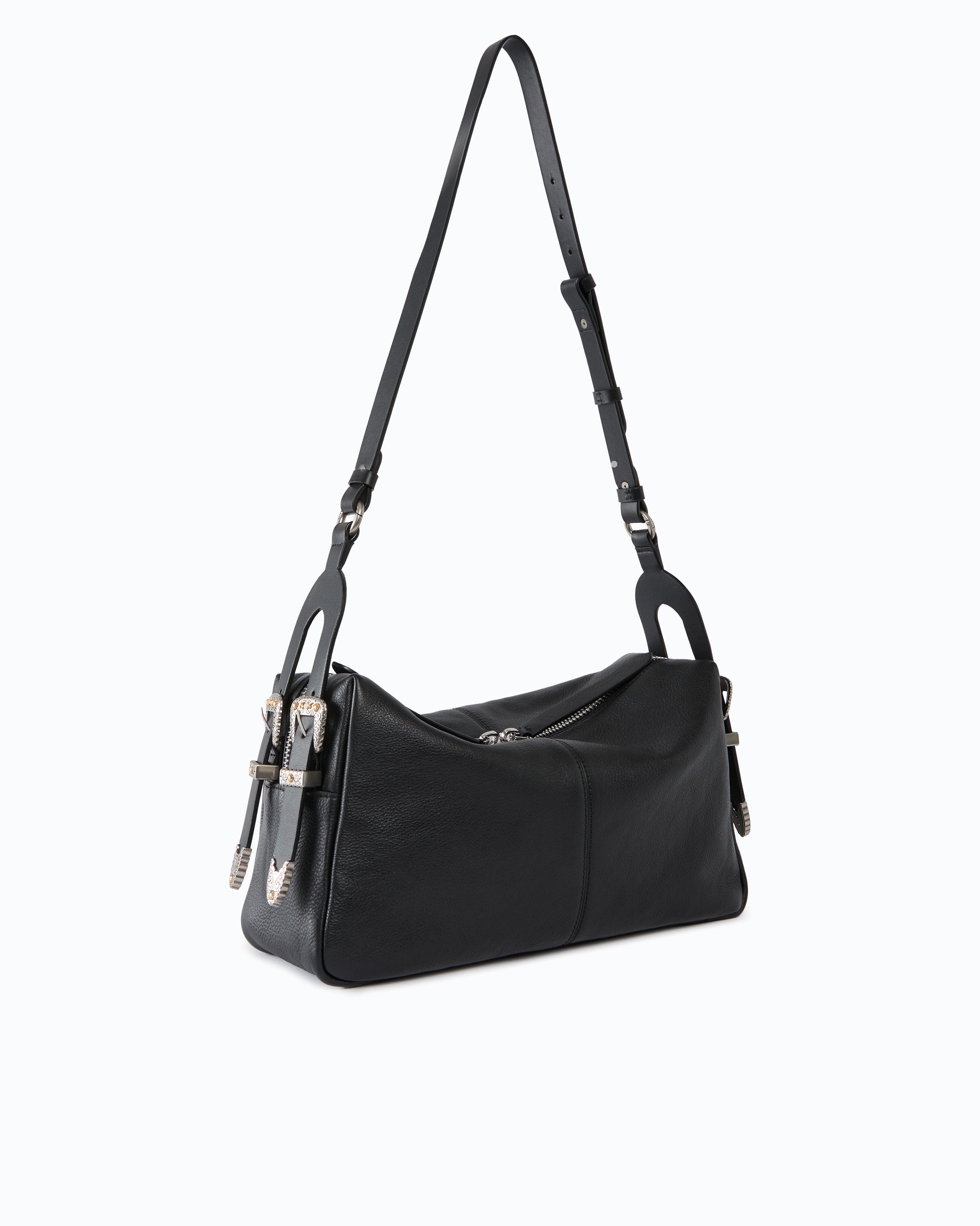 Pinko Keeper Bag torebka skórzana czarna średnia