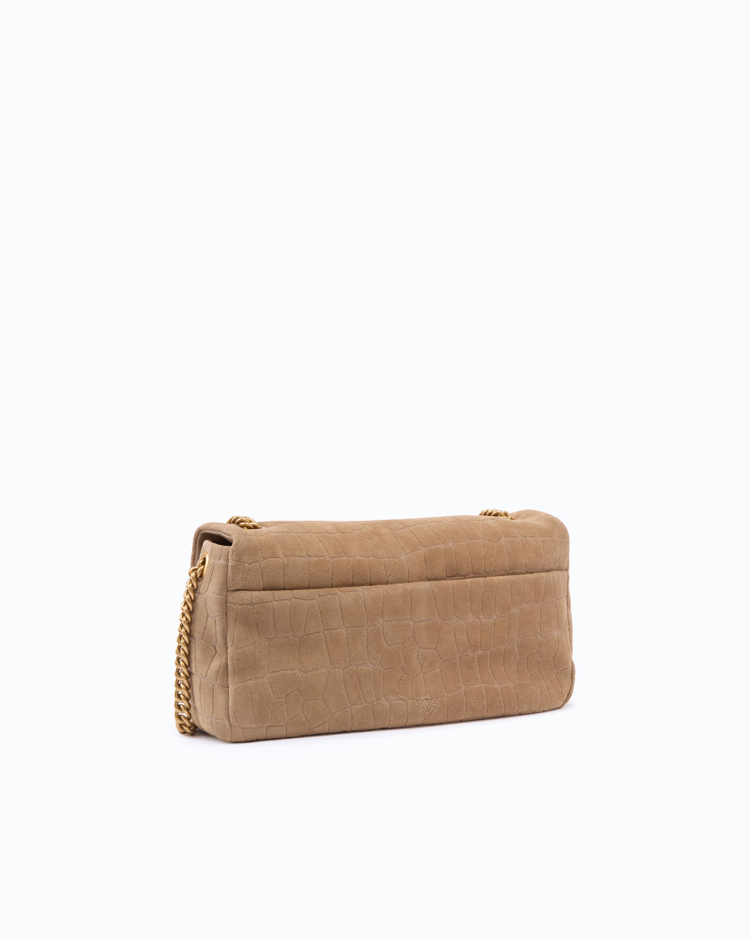 Pinko Love Bag Click torebka skórzana croco średnia