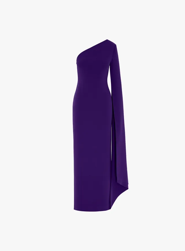 Solace London Seldon sukienka Deep Orchid na jedno ramię