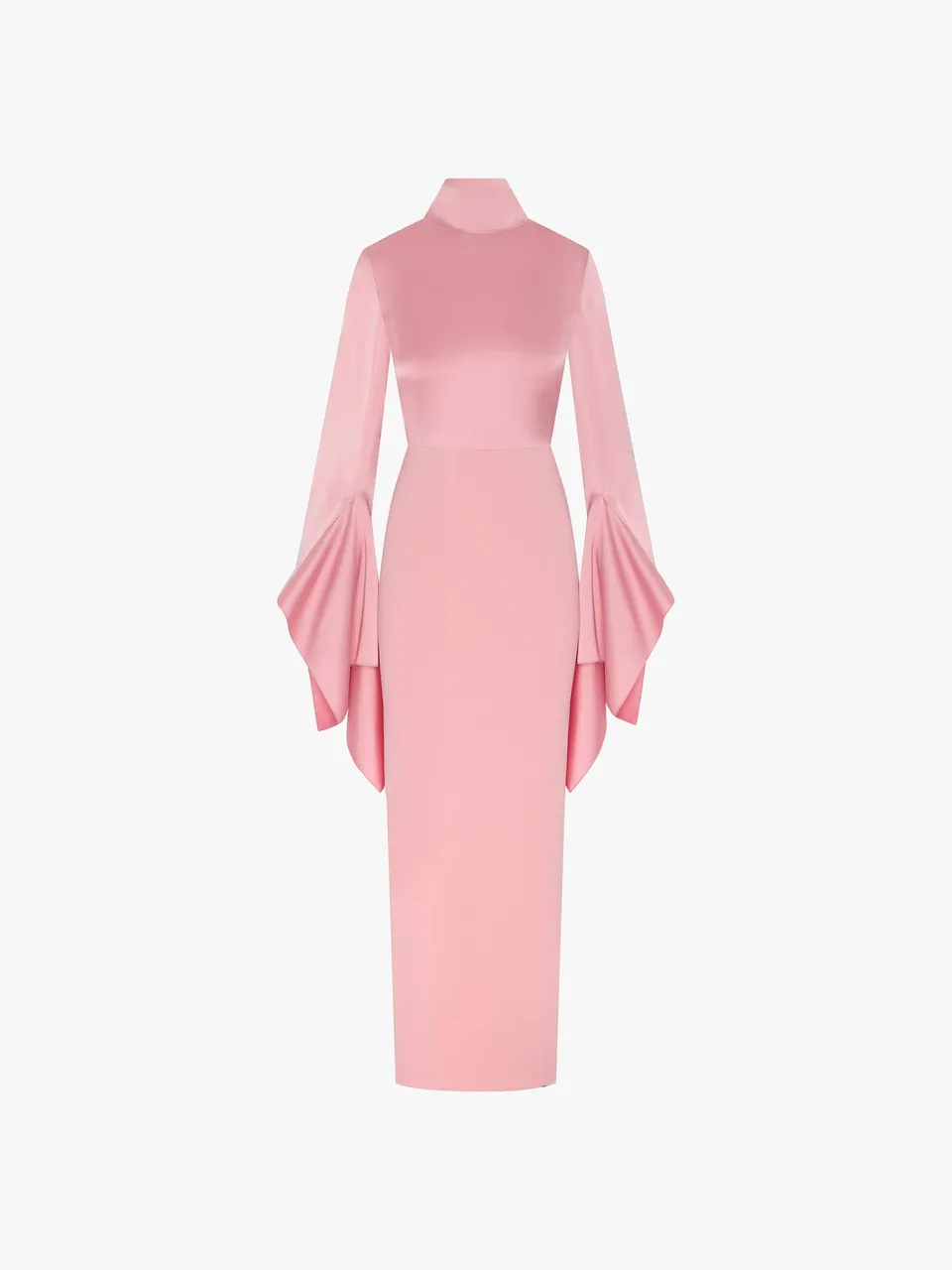 Solace London Francoise sukienka maxi Soft Pink szal