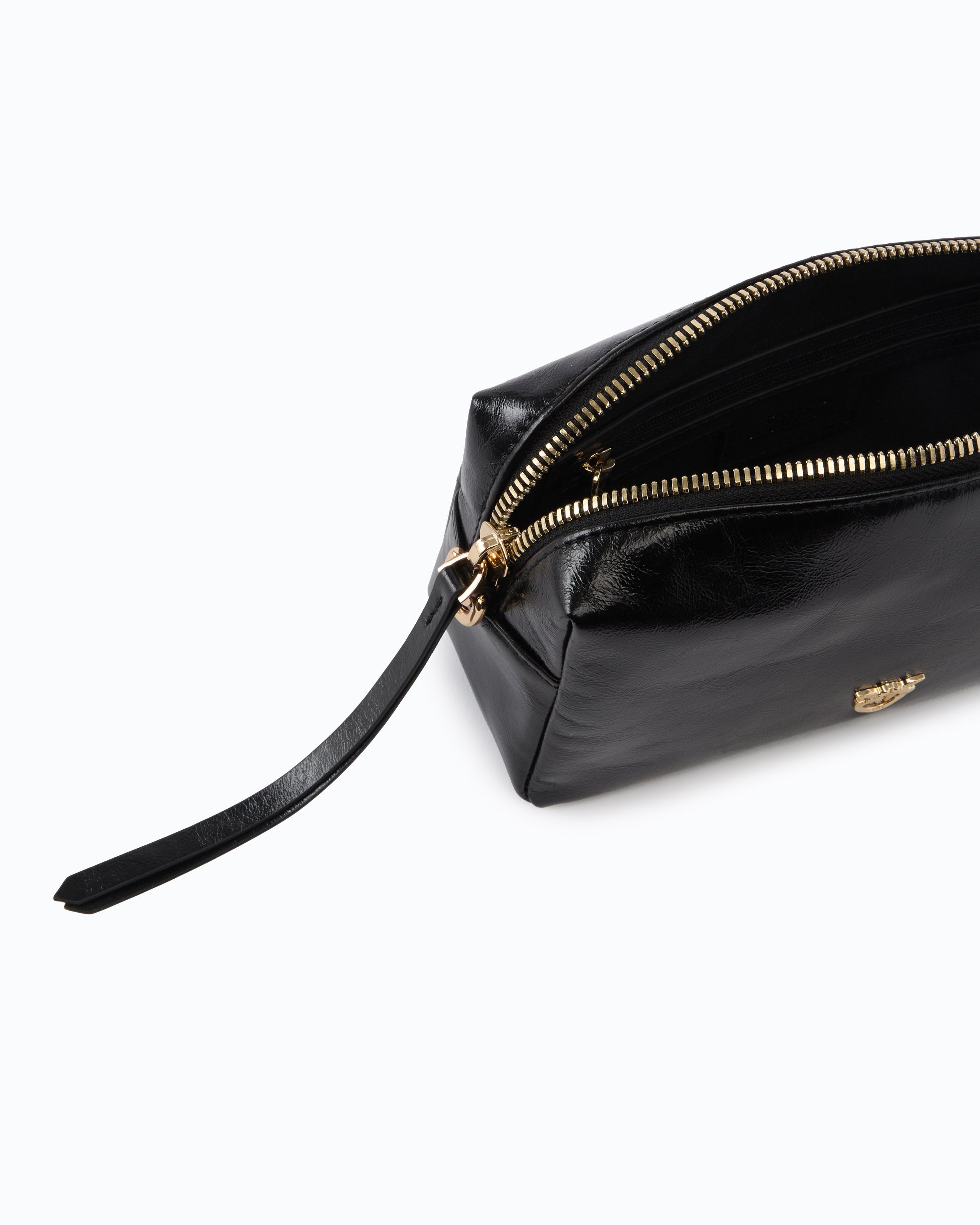 Pinko Triptych Bowling Bag MN torebka skórzana błyszcząca U