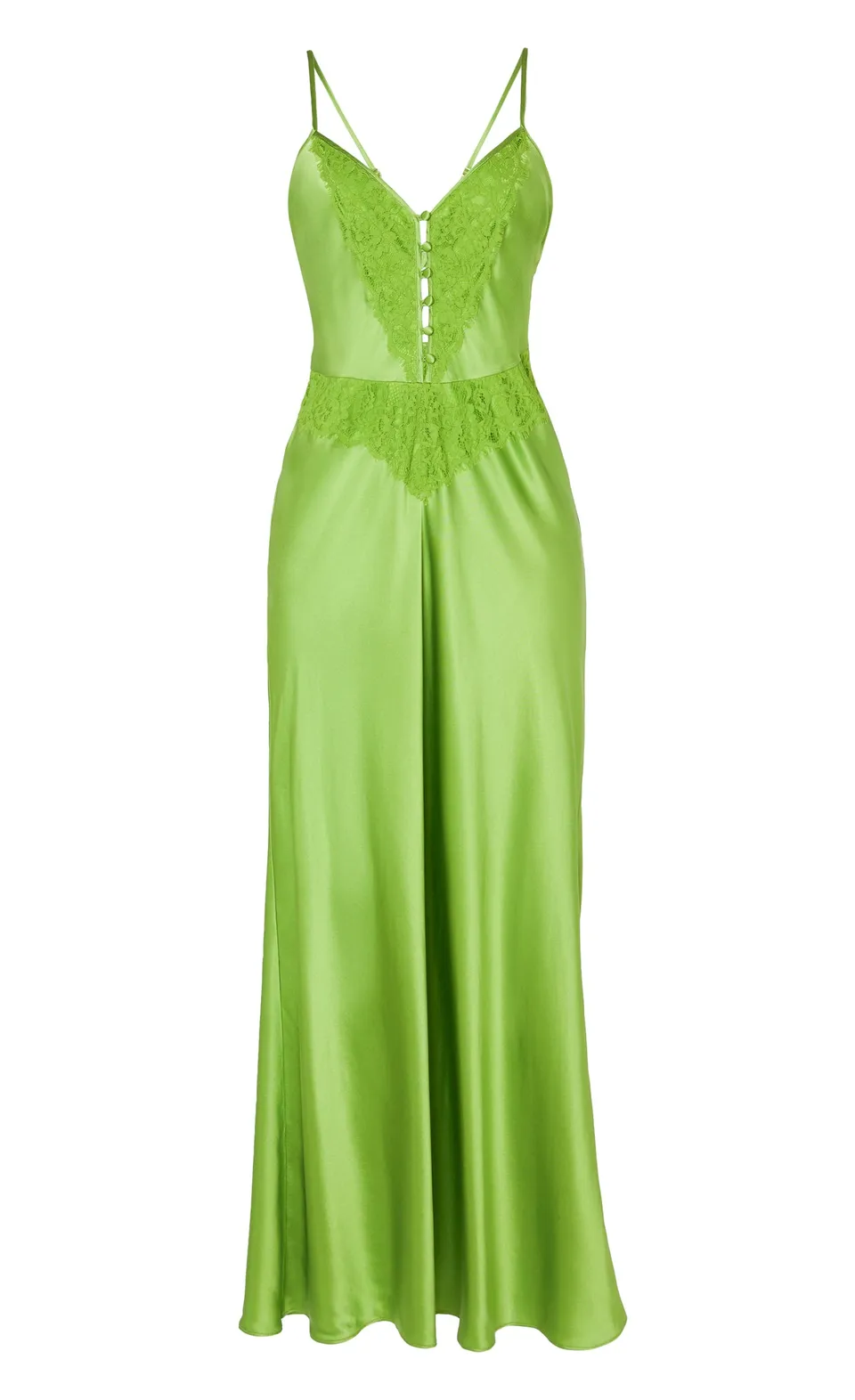 Temperley London Thalia sukienka satynowa Green
