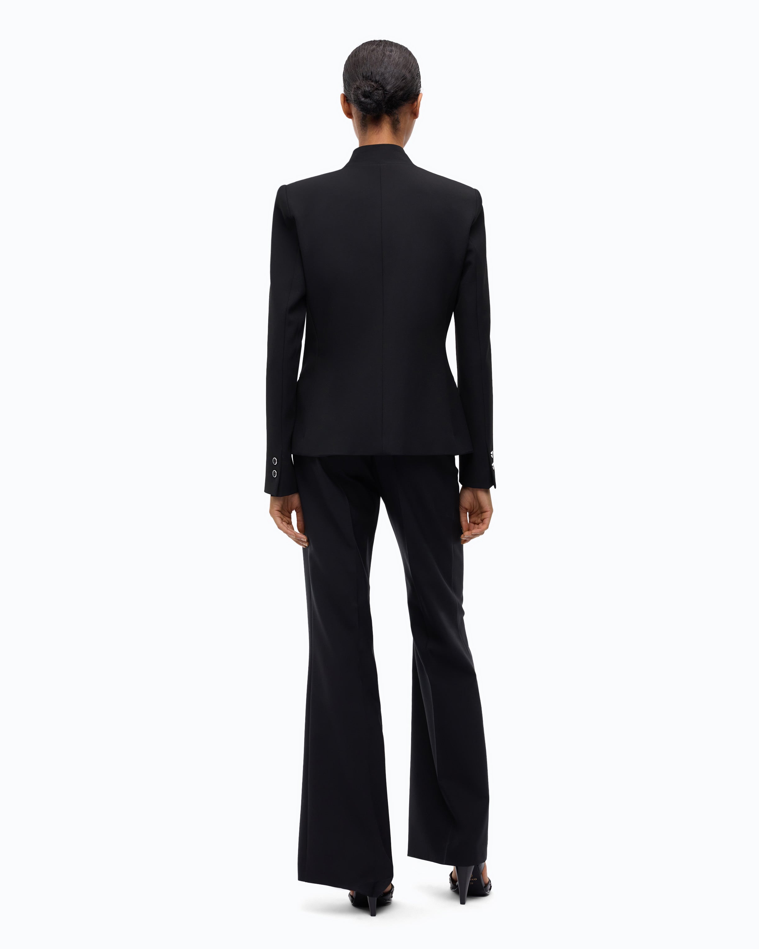Pinko żakiet slim fit czarny jednorzędowy blazer