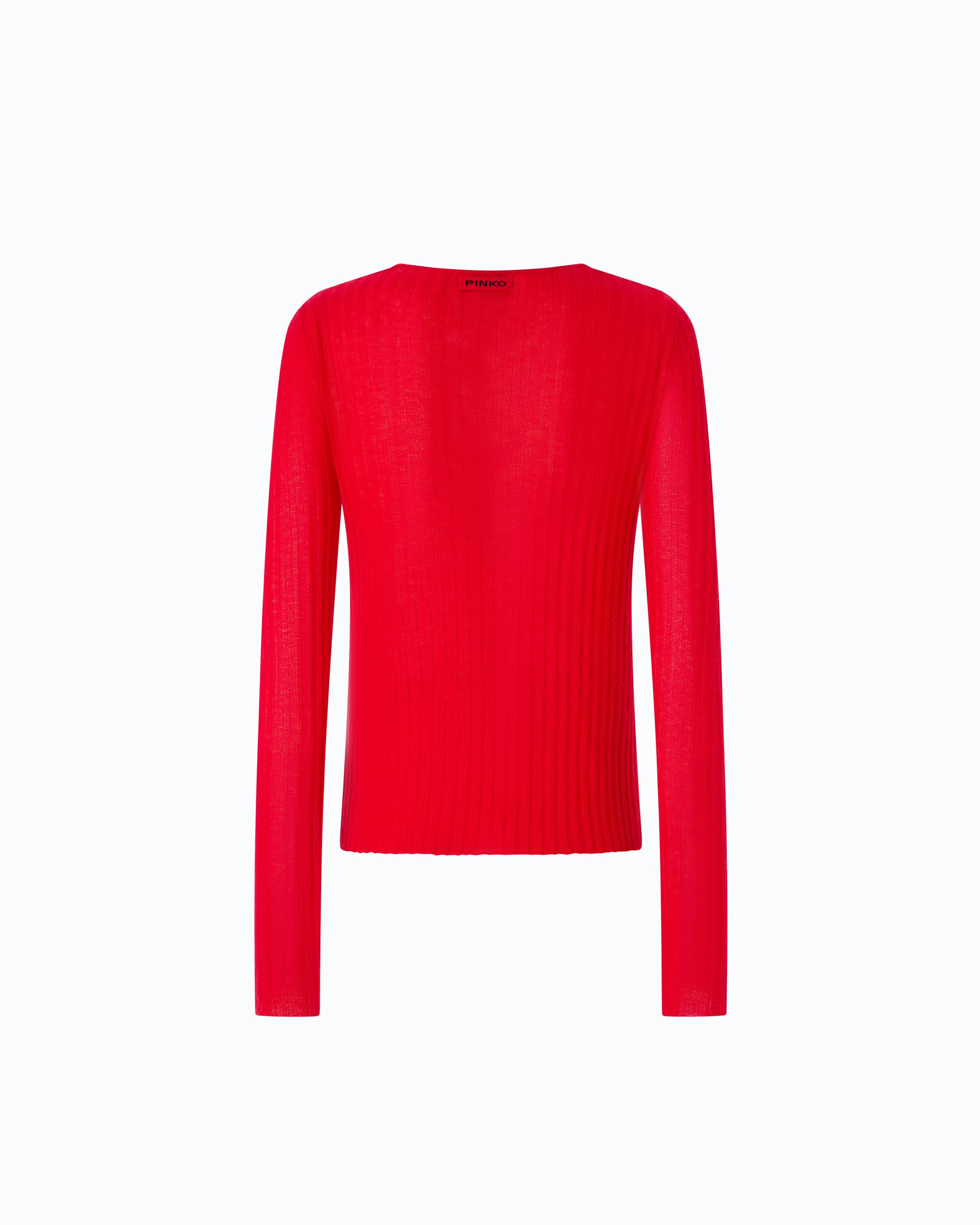 Pinko Sibilo Cardigan kardigan czerwony wełna