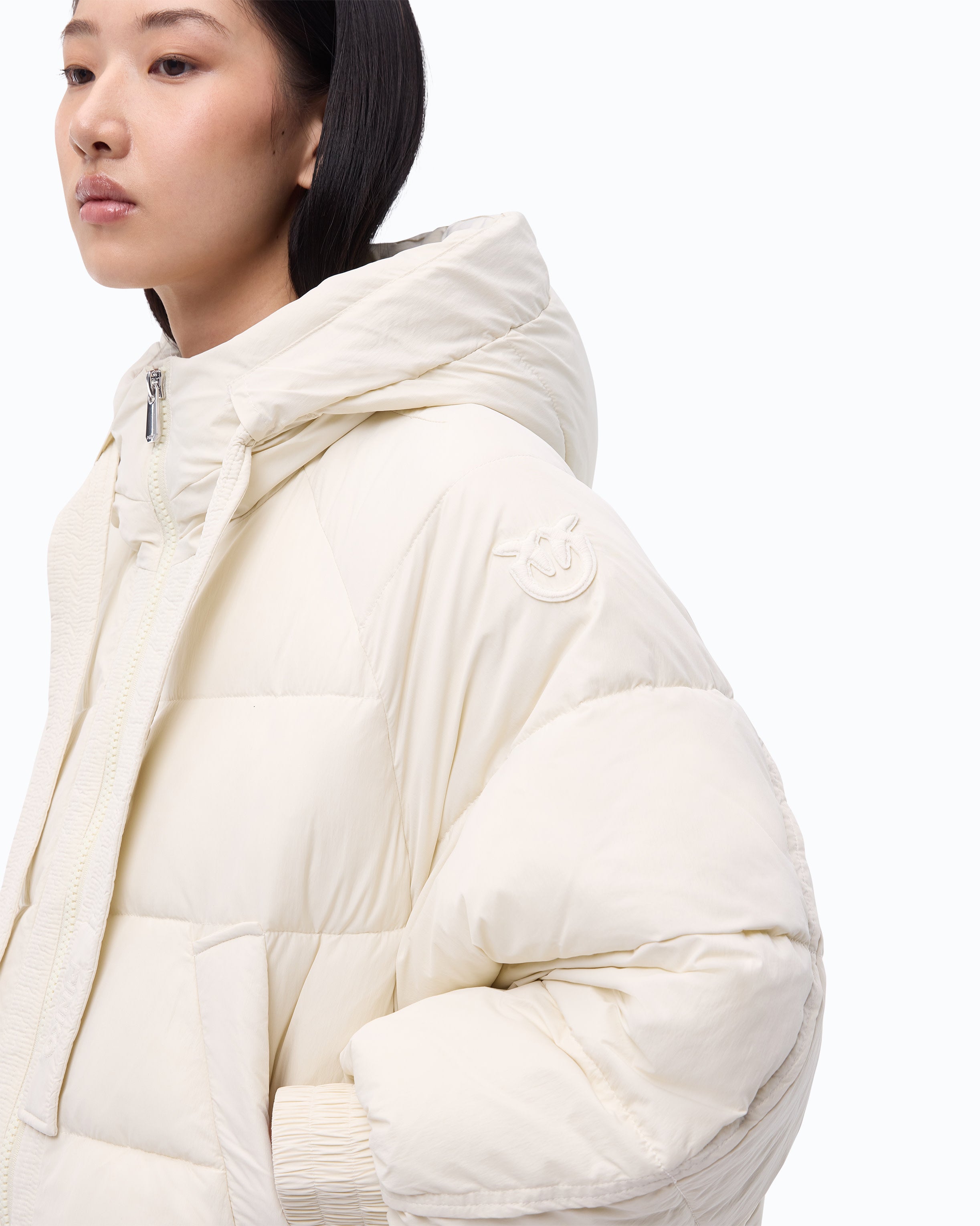 Pinko Dicentra Padded Jacket kurtka oversize z kapturem