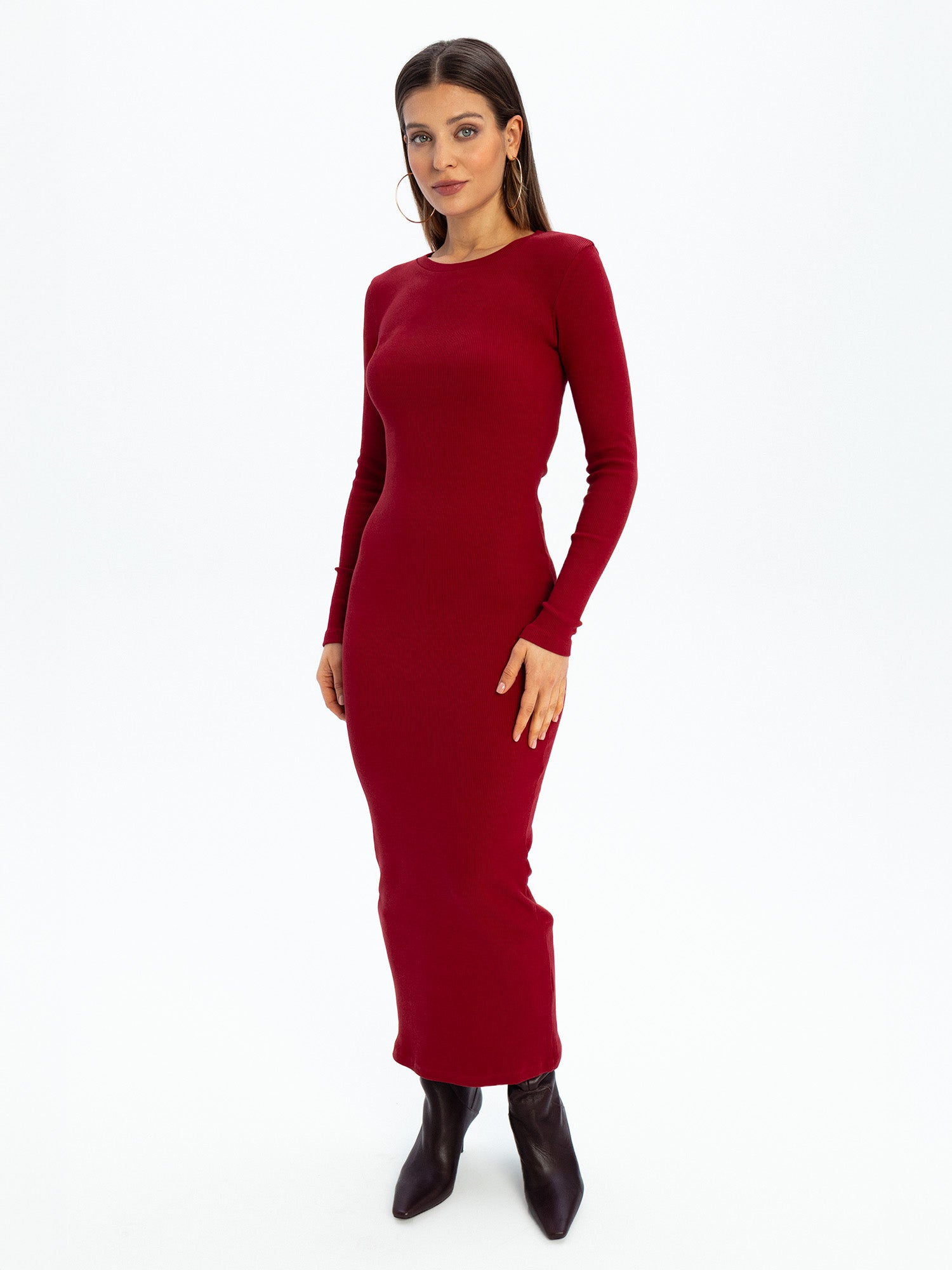 Nudyess Eos sukienka maxi Cherry bawełniana