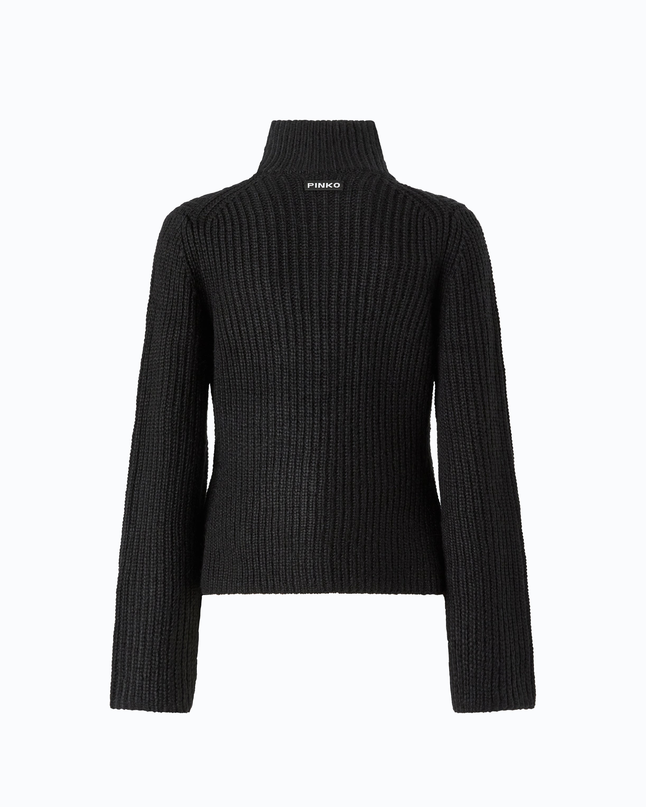 Pinko Pispiglio Cardigan kardigan czarny wełna alpaka
