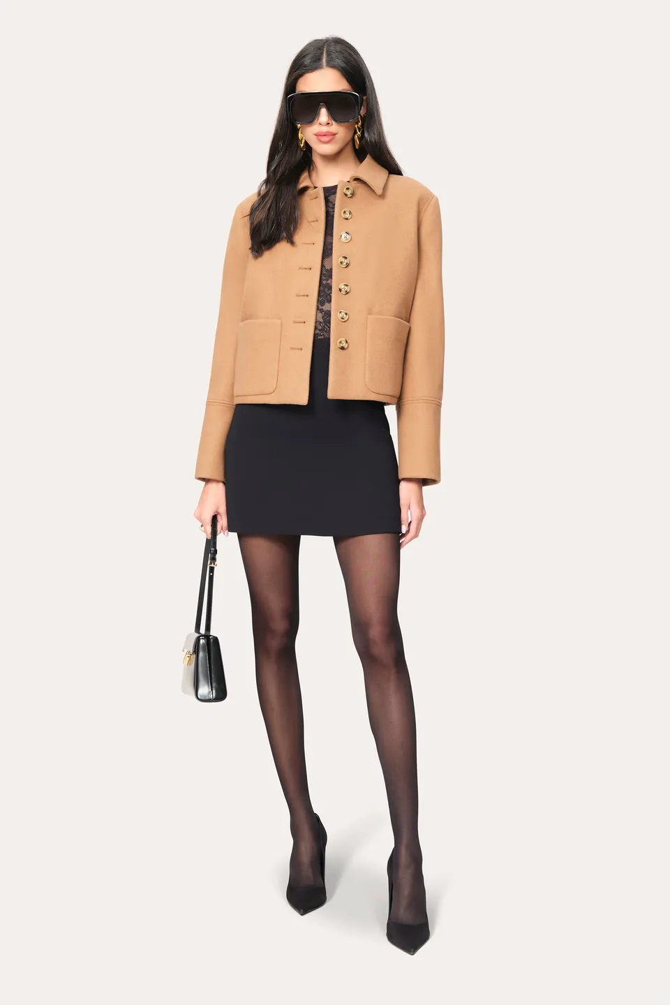 Elie Tahari Double Face E903C105 żakiet camel