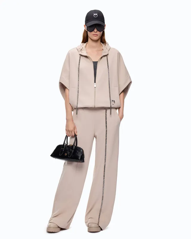 Pinko Passiflora Pants spodnie dresowe szare bawełniane