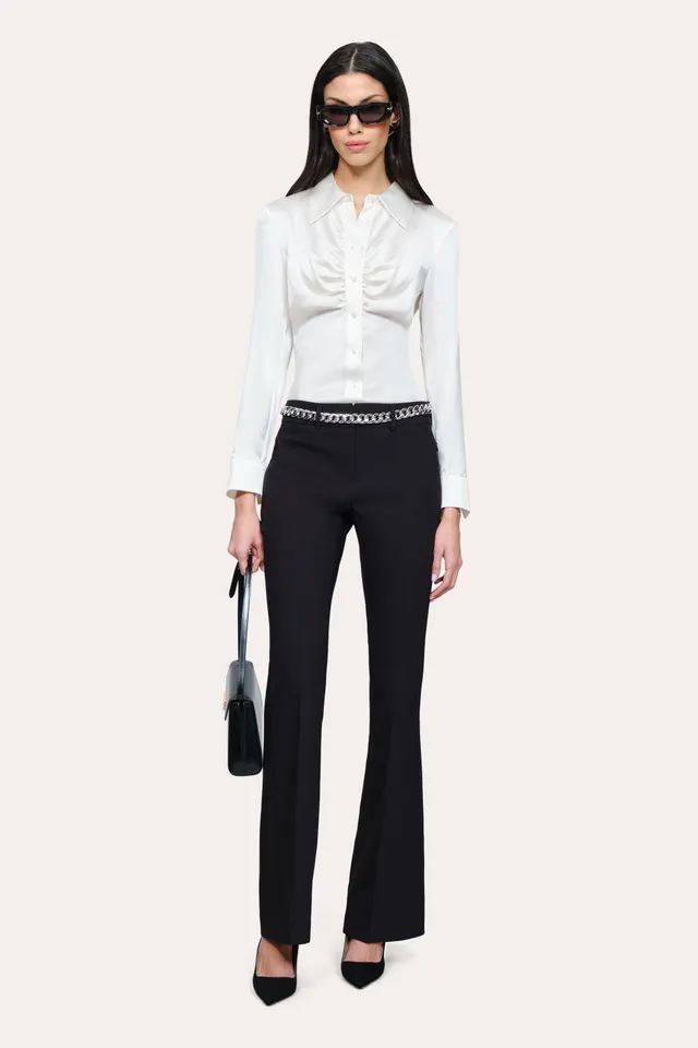 Elie Tahari Ella Fit & Flare spodnie czarne flare