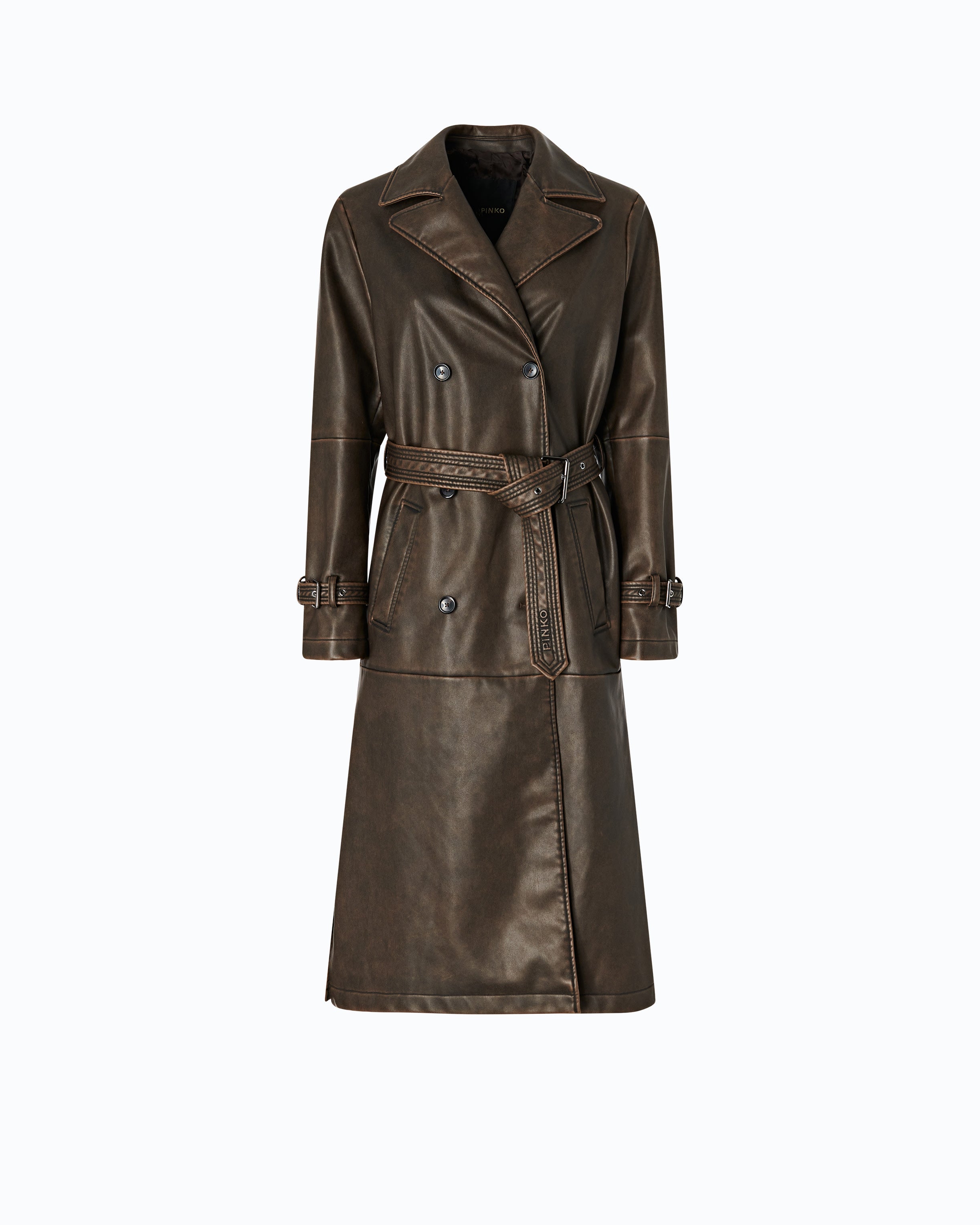 Pinko Tamerice Trench płaszcz trencz brązowy vintage