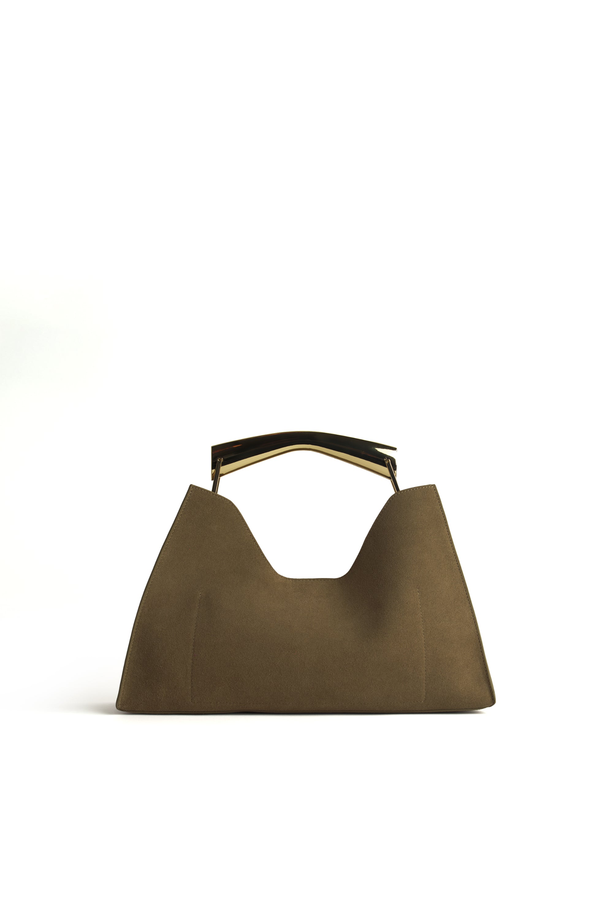Bronx and Banco Poline Midi torebka zamsz khaki