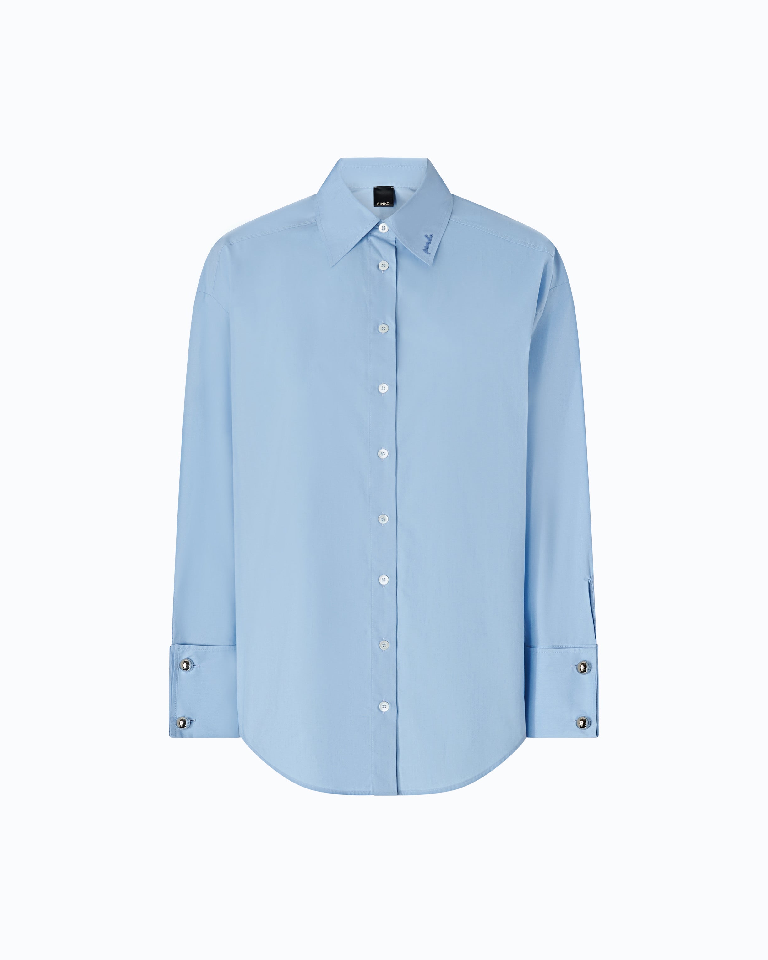 Pinko Clementi Shirt koszula niebieska bawełniana