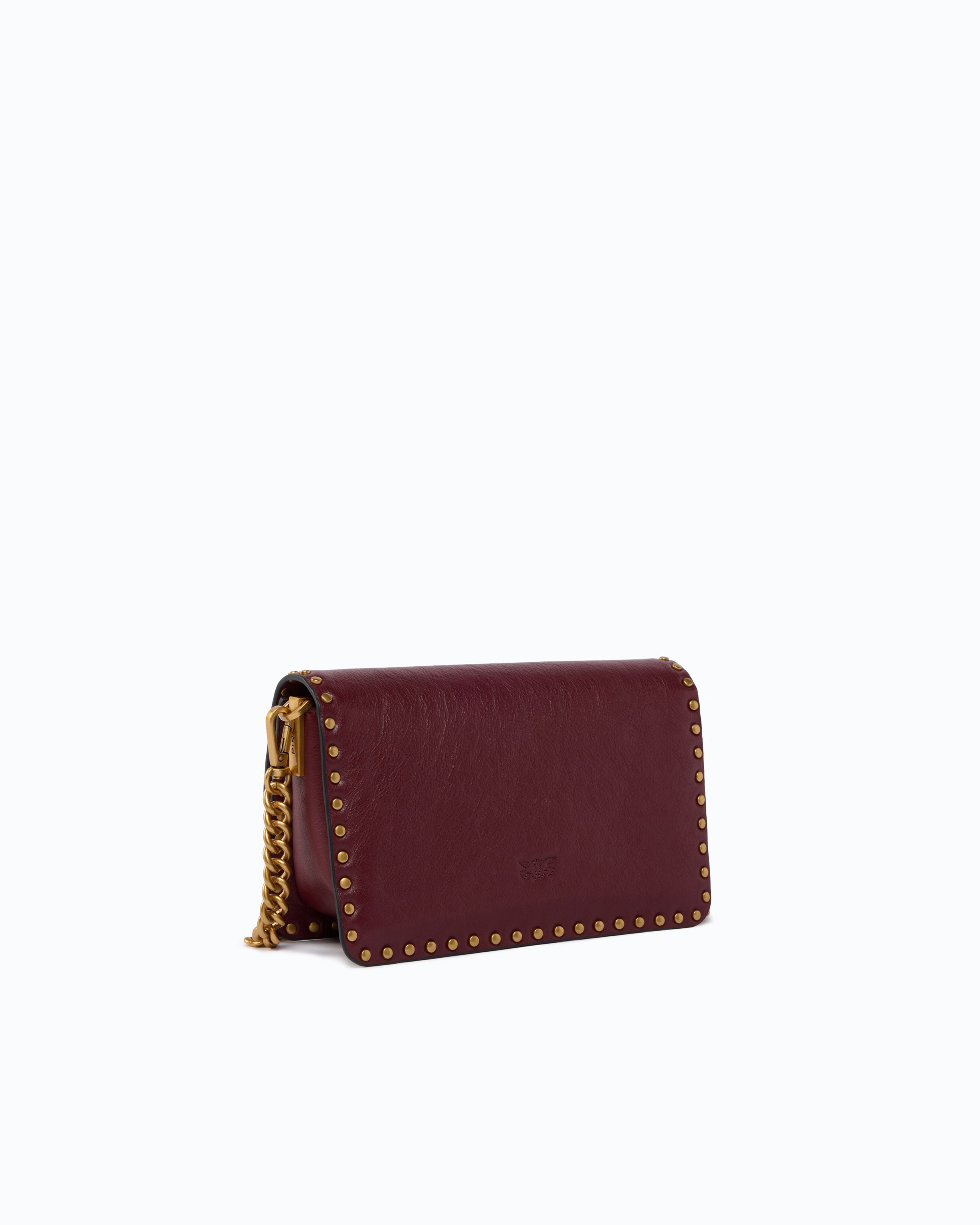 Pinko Love One Slouchy torebka ćwieki brązowa