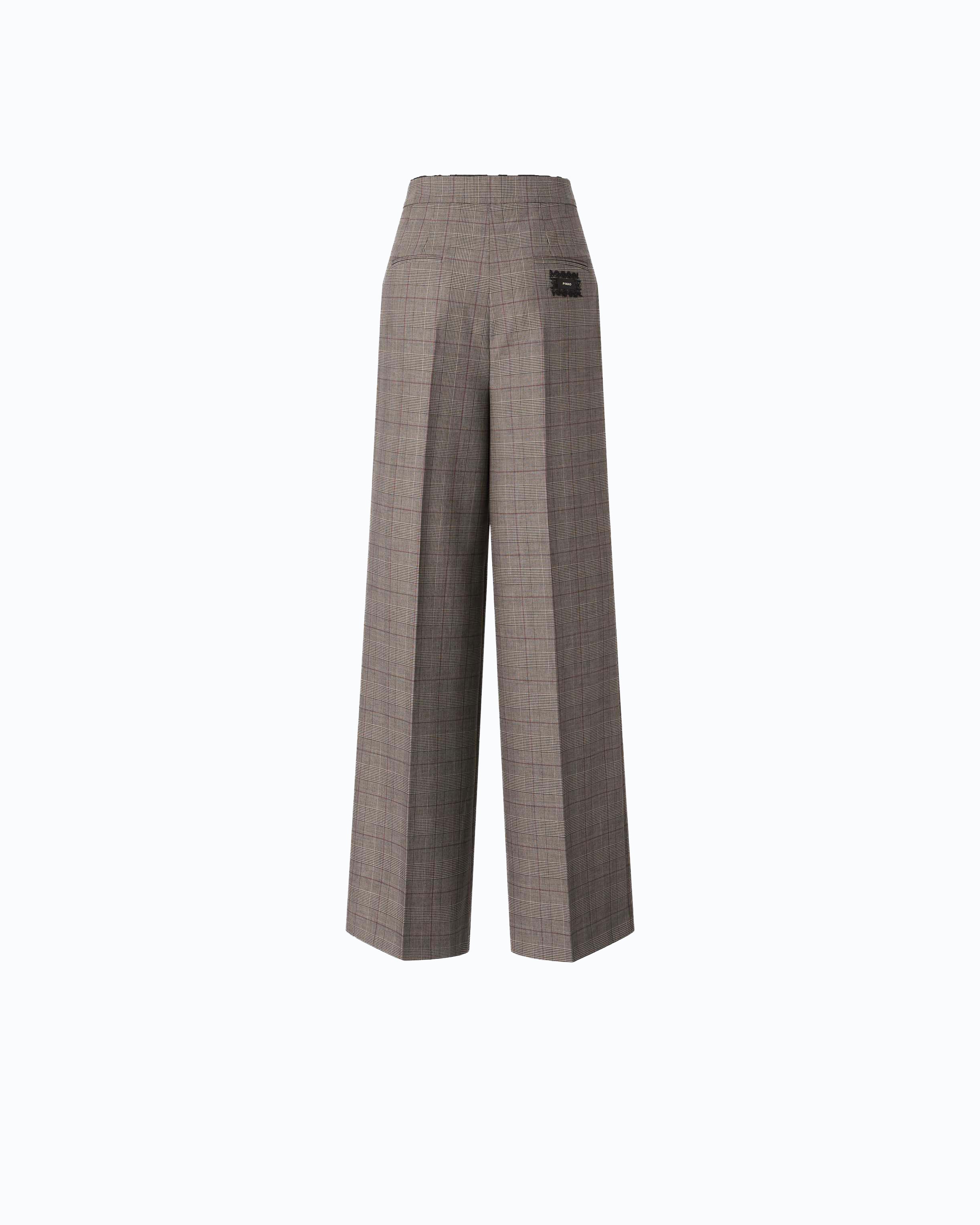 Pinko Plumeria Pants spodnie palazzo krata