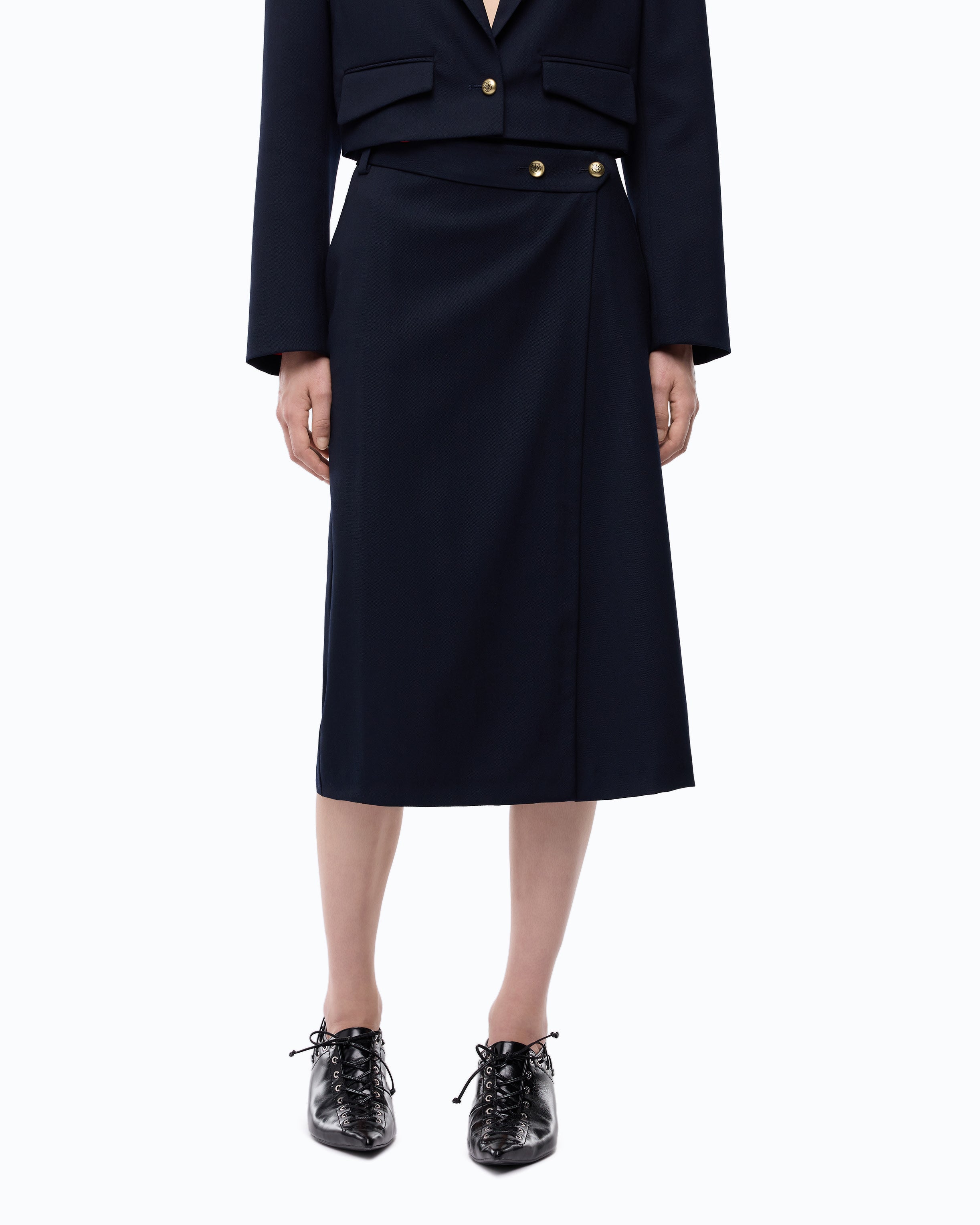 Pinko Marzemino Skirt spódnica ołówkowa niebieska
