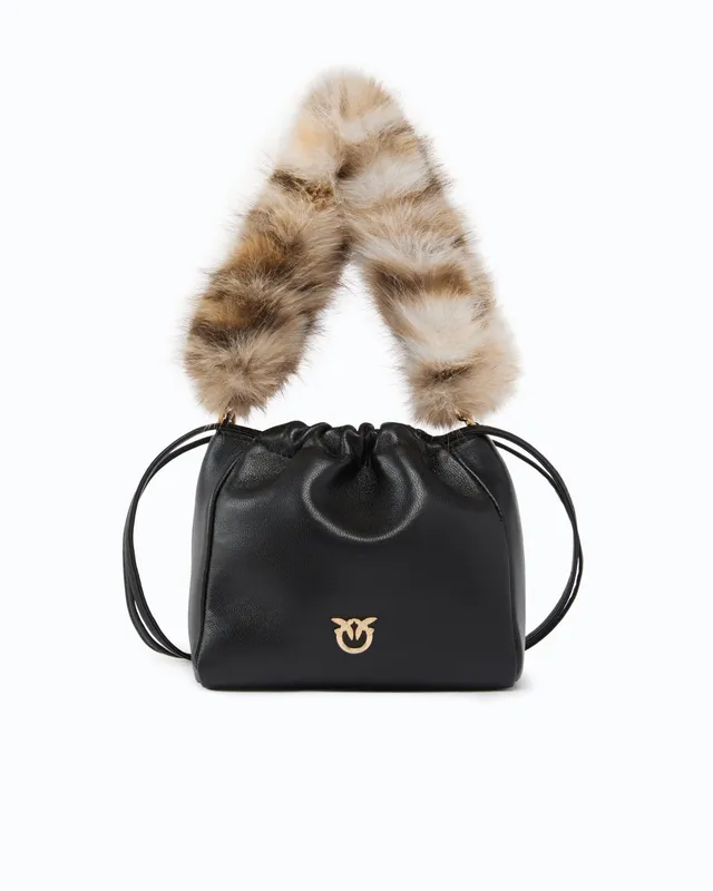 Pinko Pouch Nappa worek skórzany cętkowany