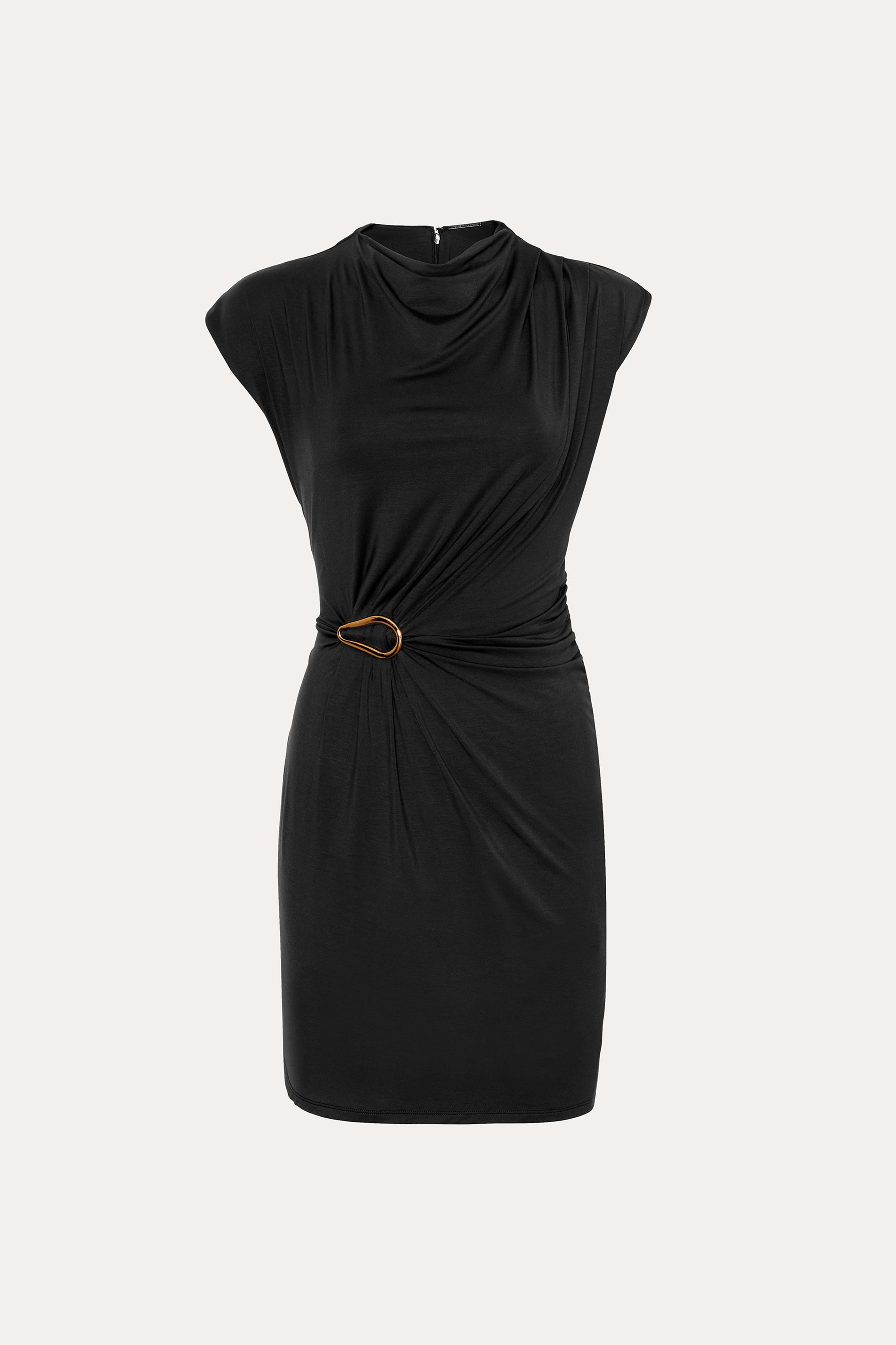 Elie Tahari Jocelyn Draped Dress E2023606 sukienka czarna