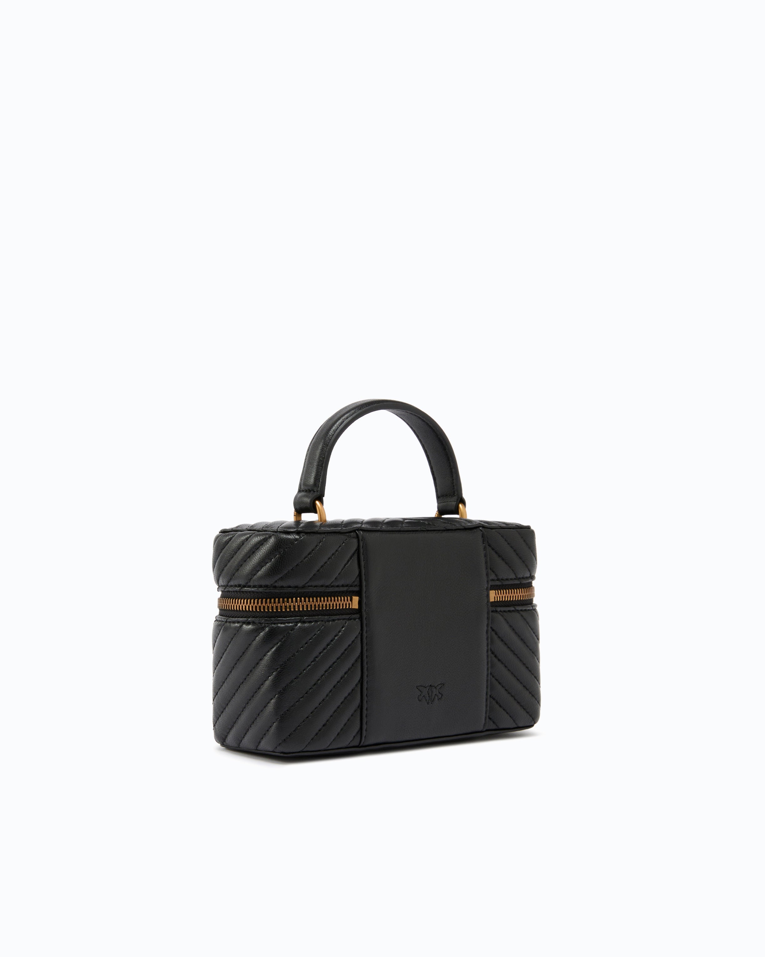 Pinko Vanity Soft Mini torebka czarna skora pikowana