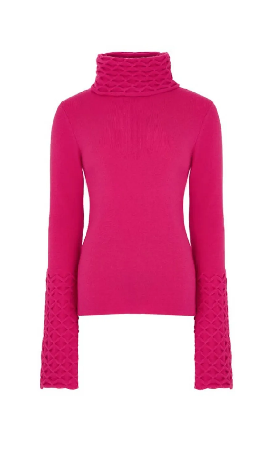 Temperley London Honeycomb sweter wełniany Raspberry