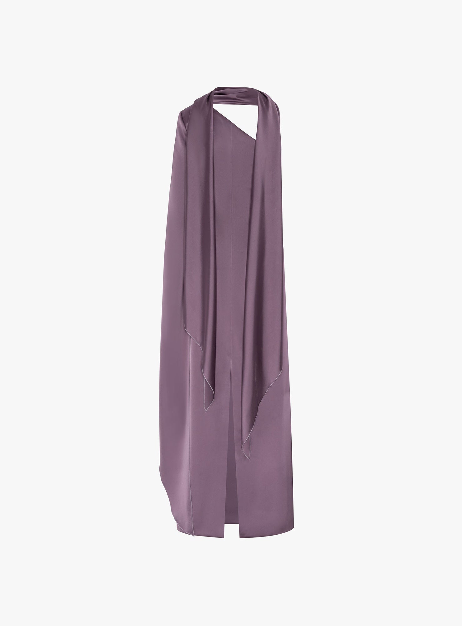 Solace London Newman sukienka maxi na jedno ramię acai