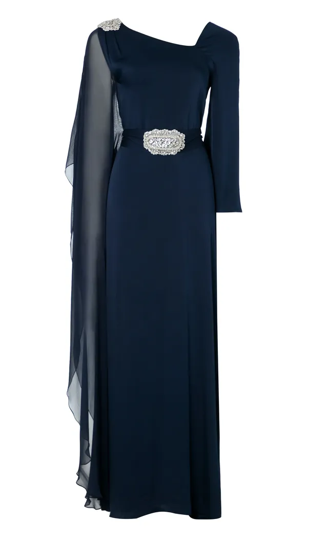 Temperley London Safa suknia wieczorowa ink długa