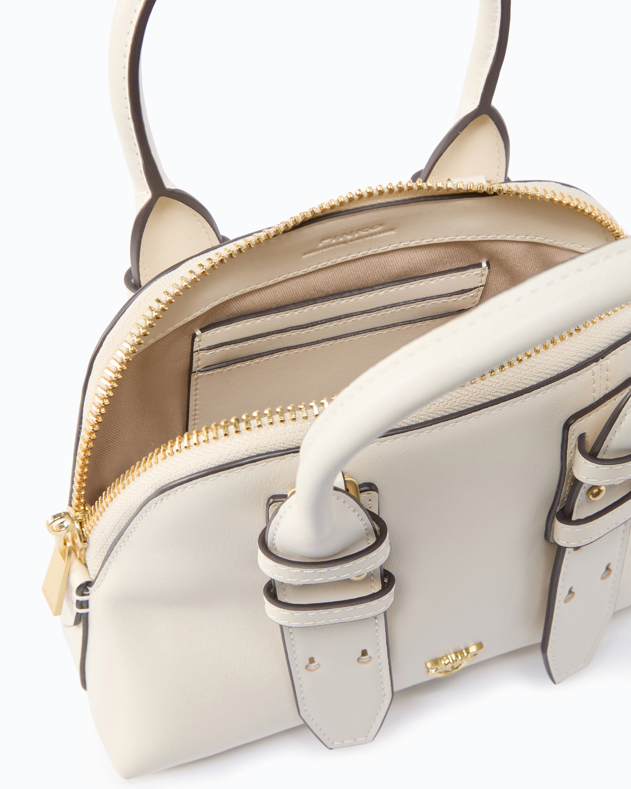 Pinko Escape Bag Mini torebka biała skórzana