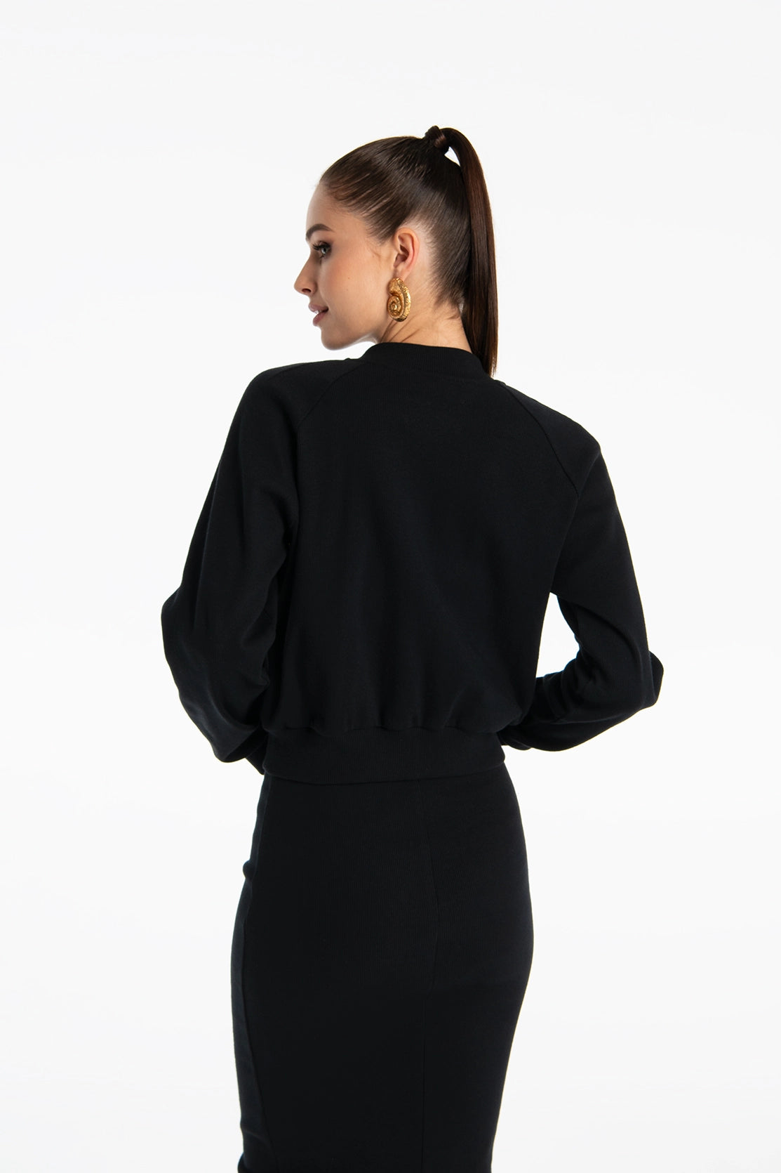 Nudyess Akaishi Standard bomber Black złote napy