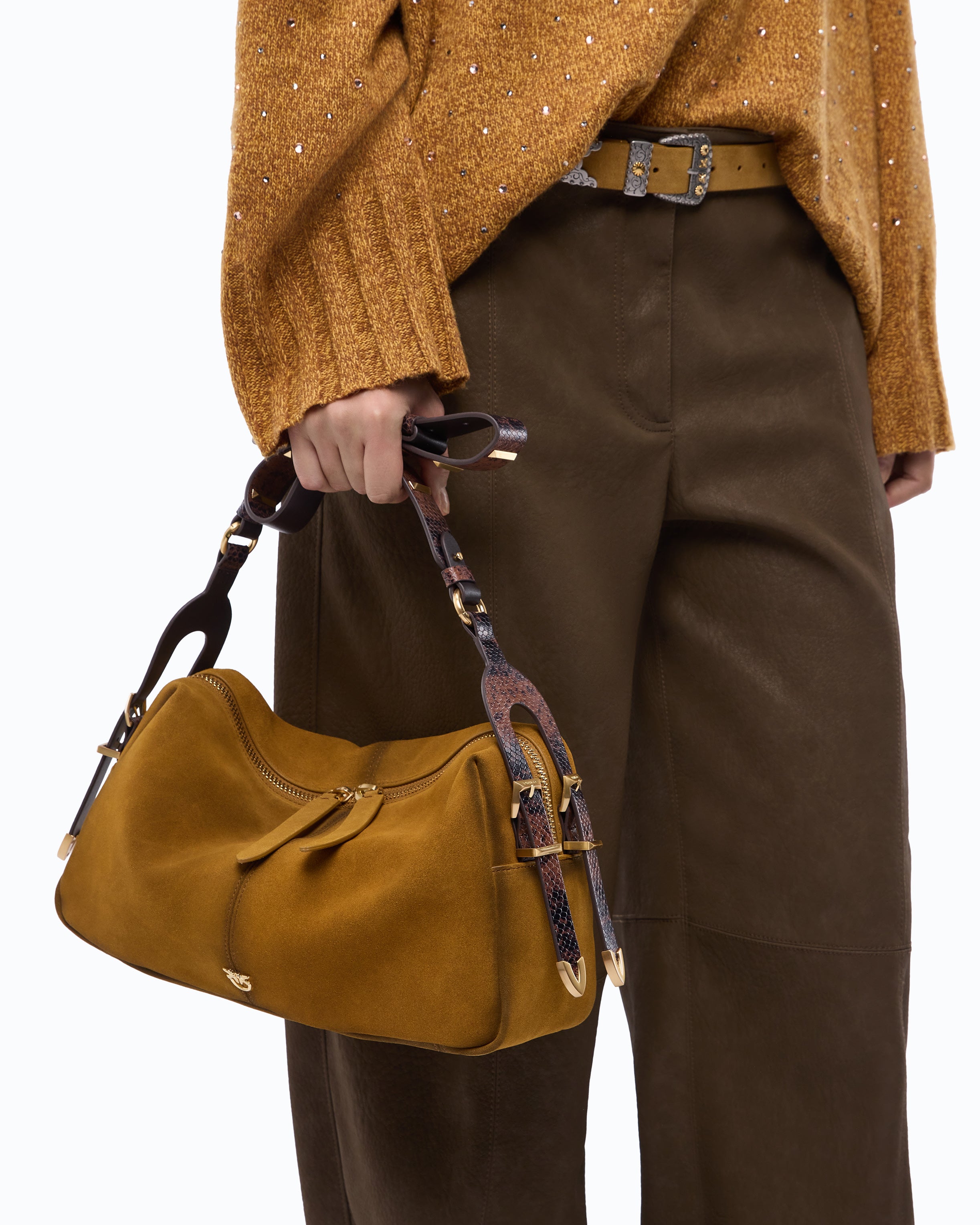 Pinko Keeper Bag torebka zamszowa spray U