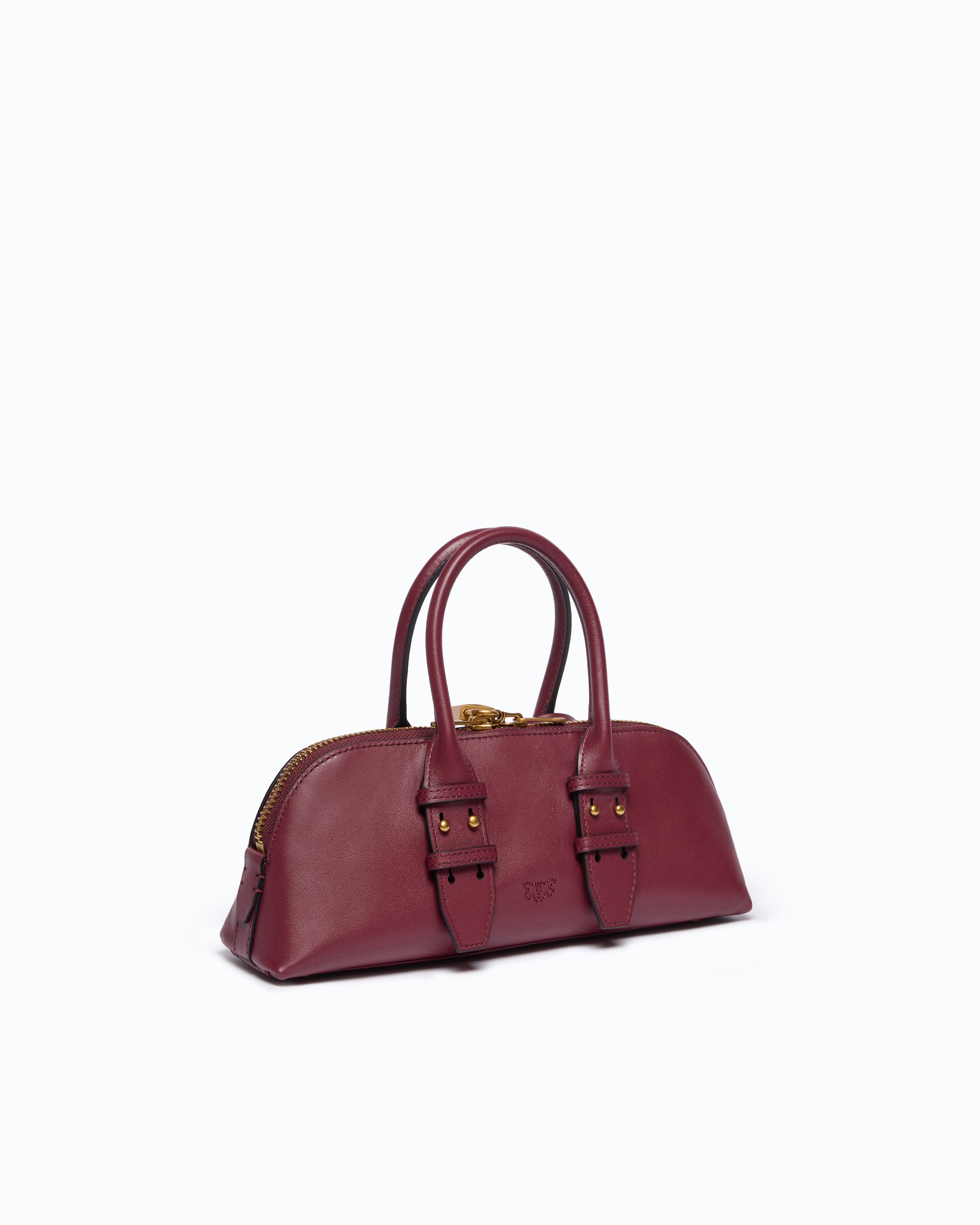 Pinko Escape Bag Bowling torebka brązowa skóra