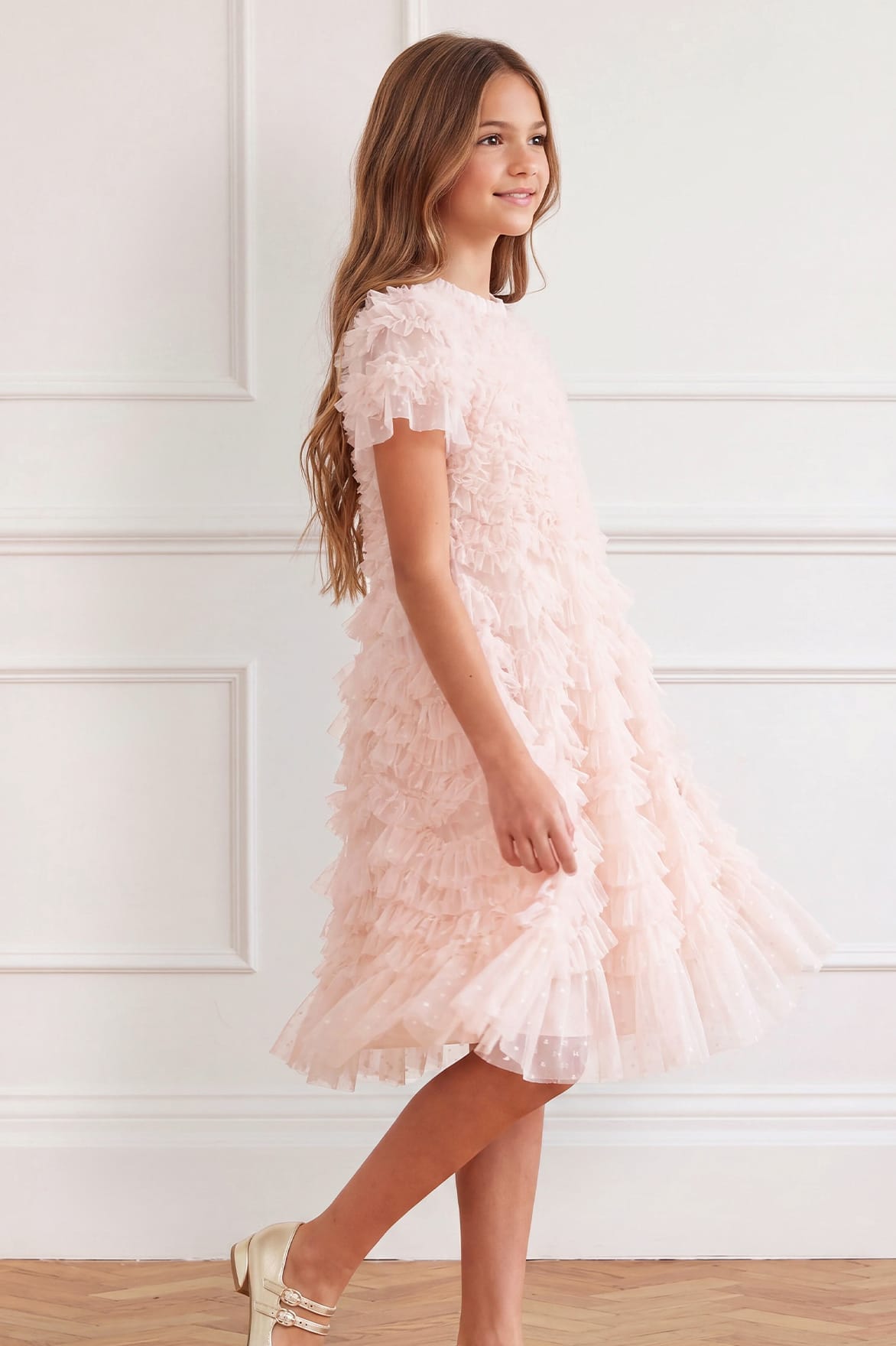 Needle & Thread Thalia Kids Dress sukienka różowa