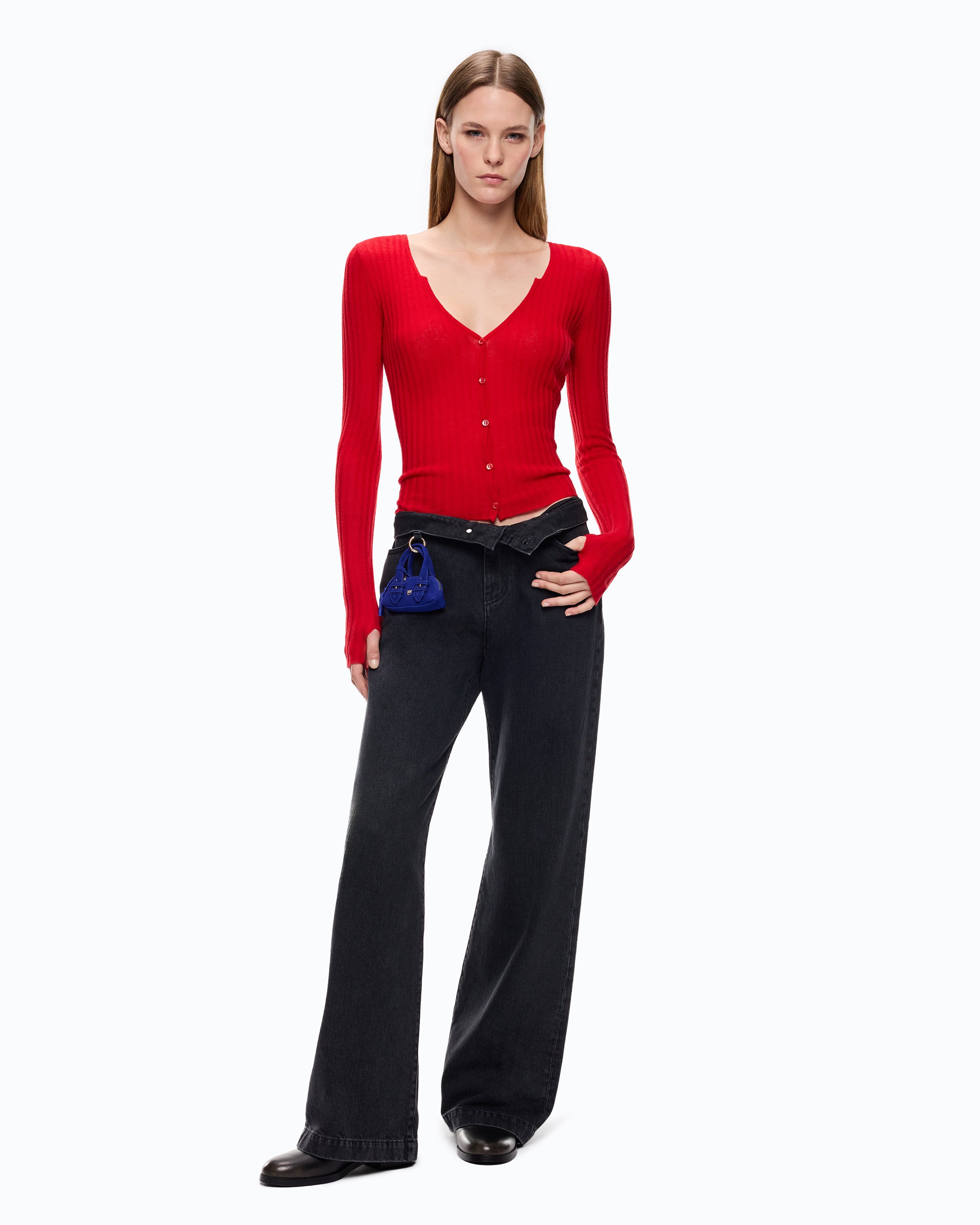 Pinko Sibilo Cardigan kardigan czerwony wełna