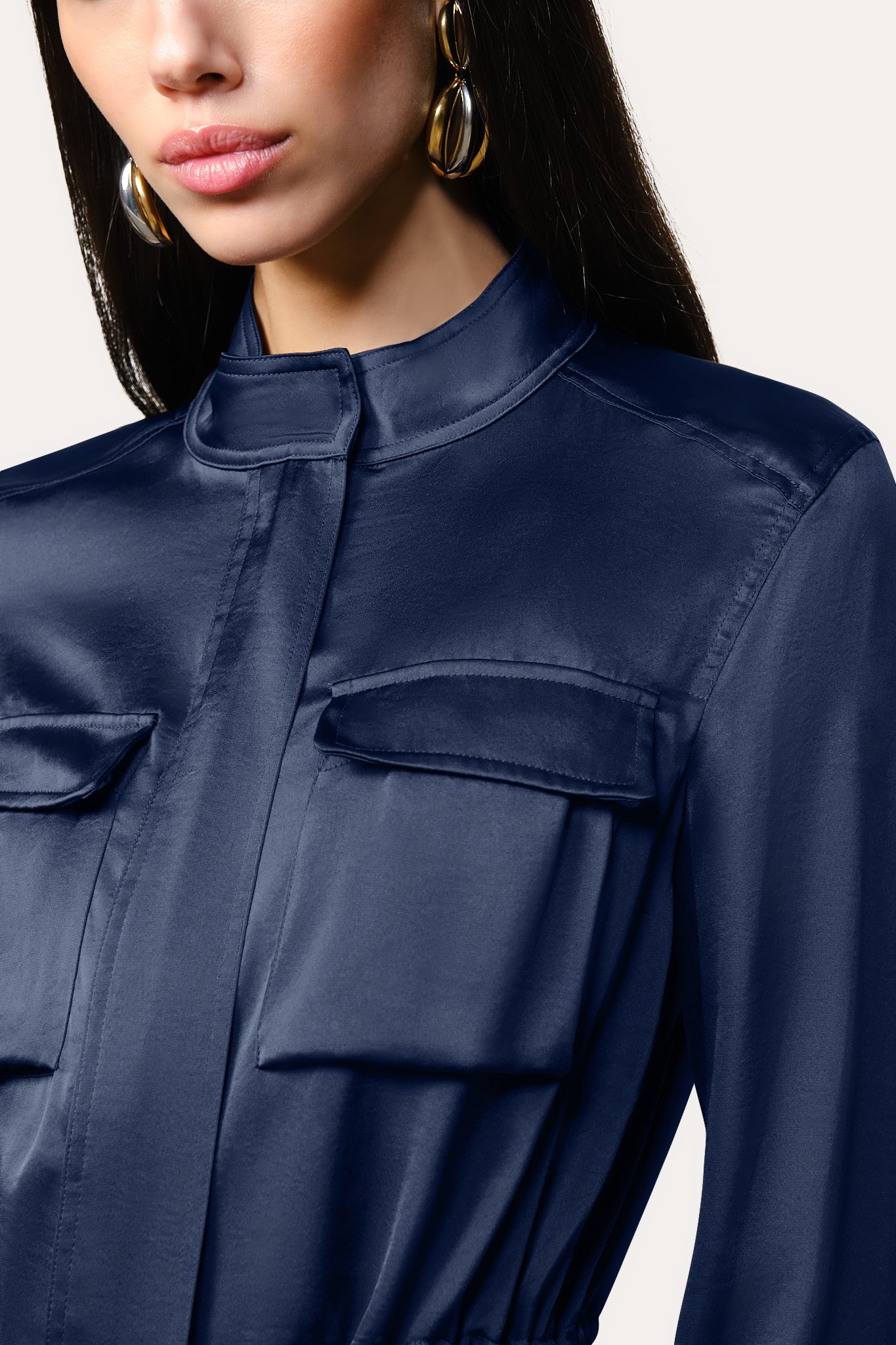 Elie Tahari Olivia Utility kurtka Stargazer satynowa