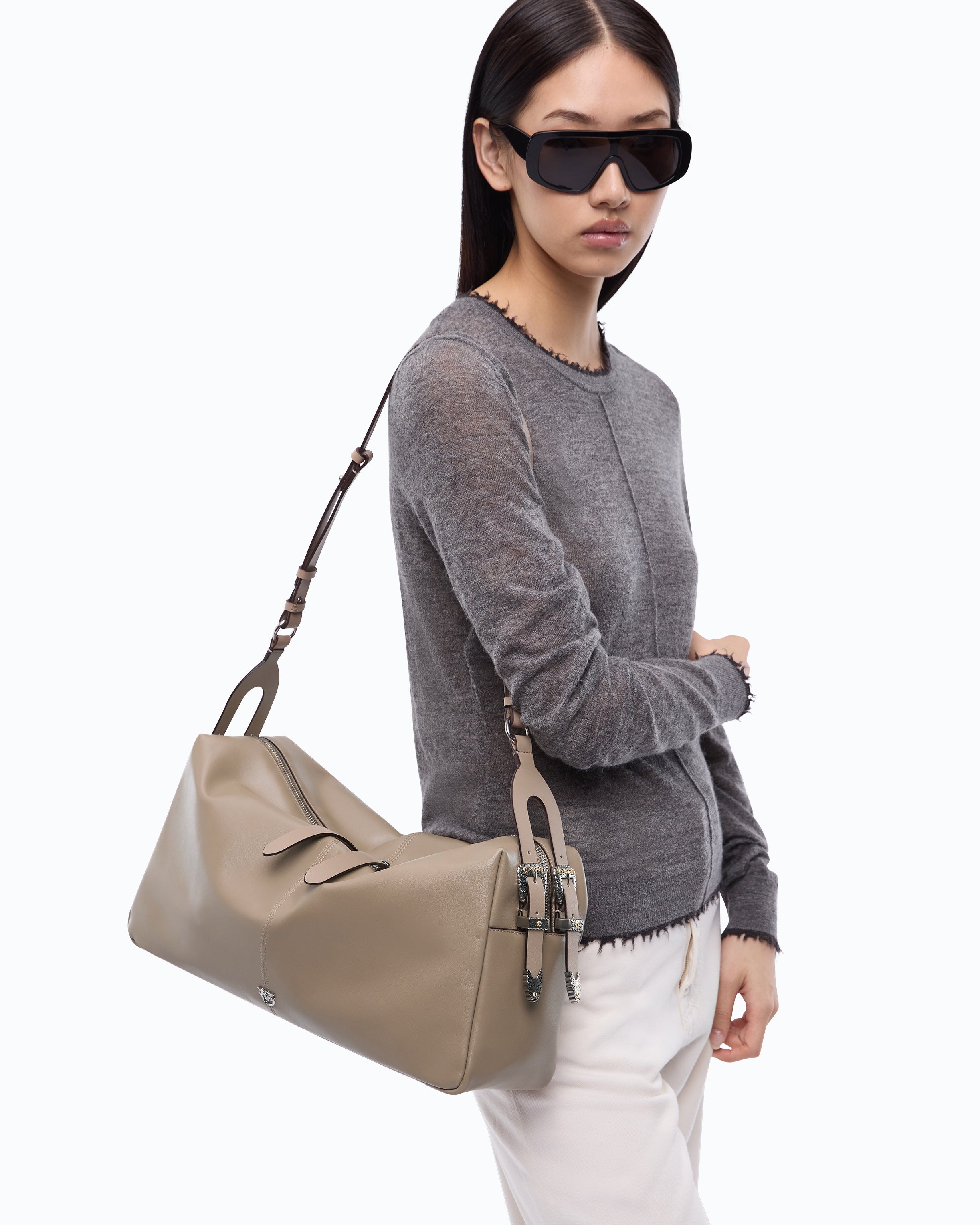 Pinko Keeper Bag torba skórzana duża new biker