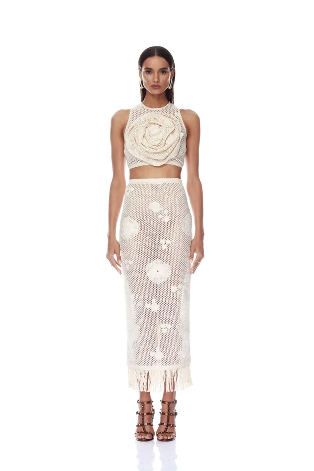 Bronx and Banco Mila Crochet top z aplikacją