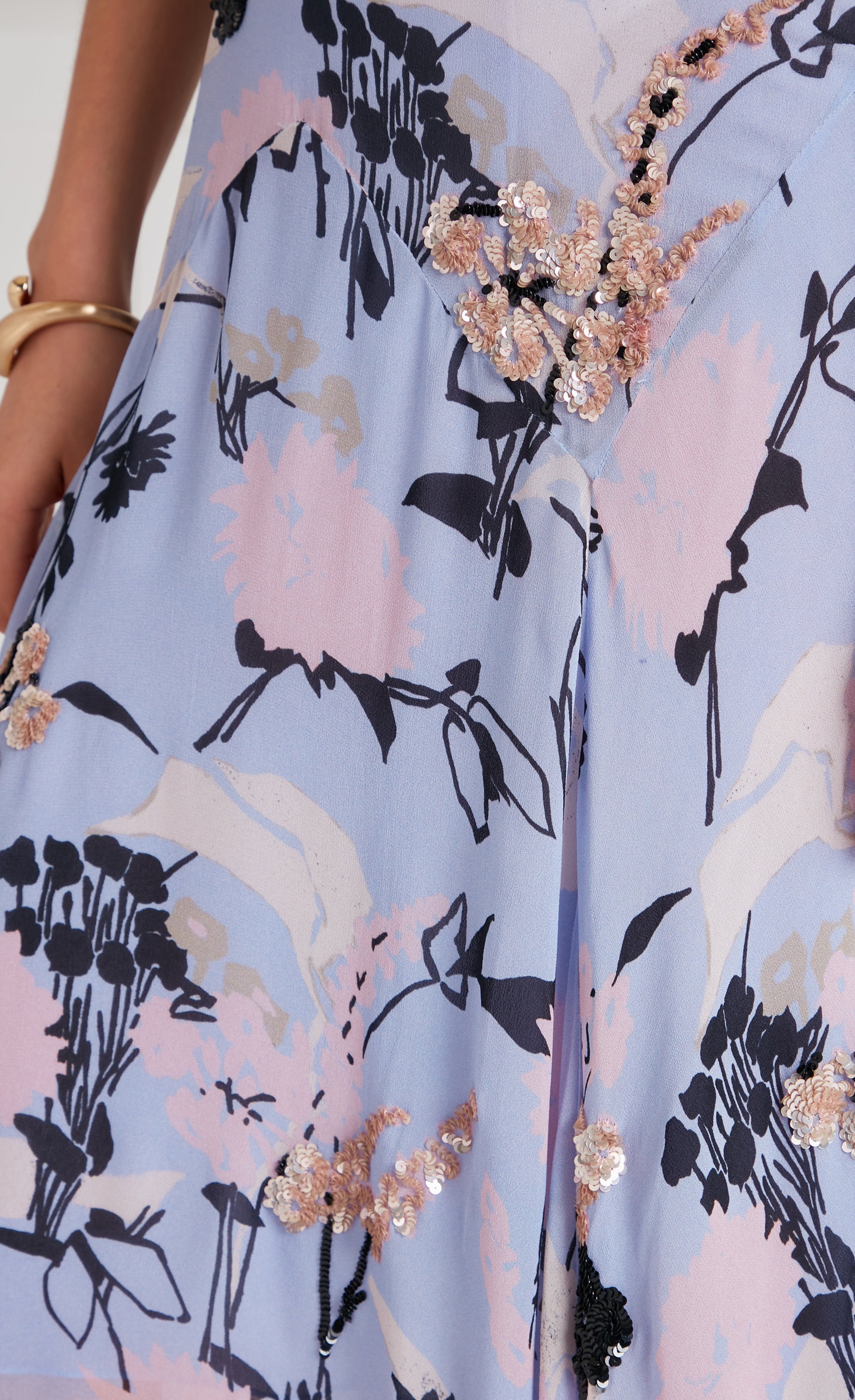 Temperley London Maisie spódnica lawendowa midi