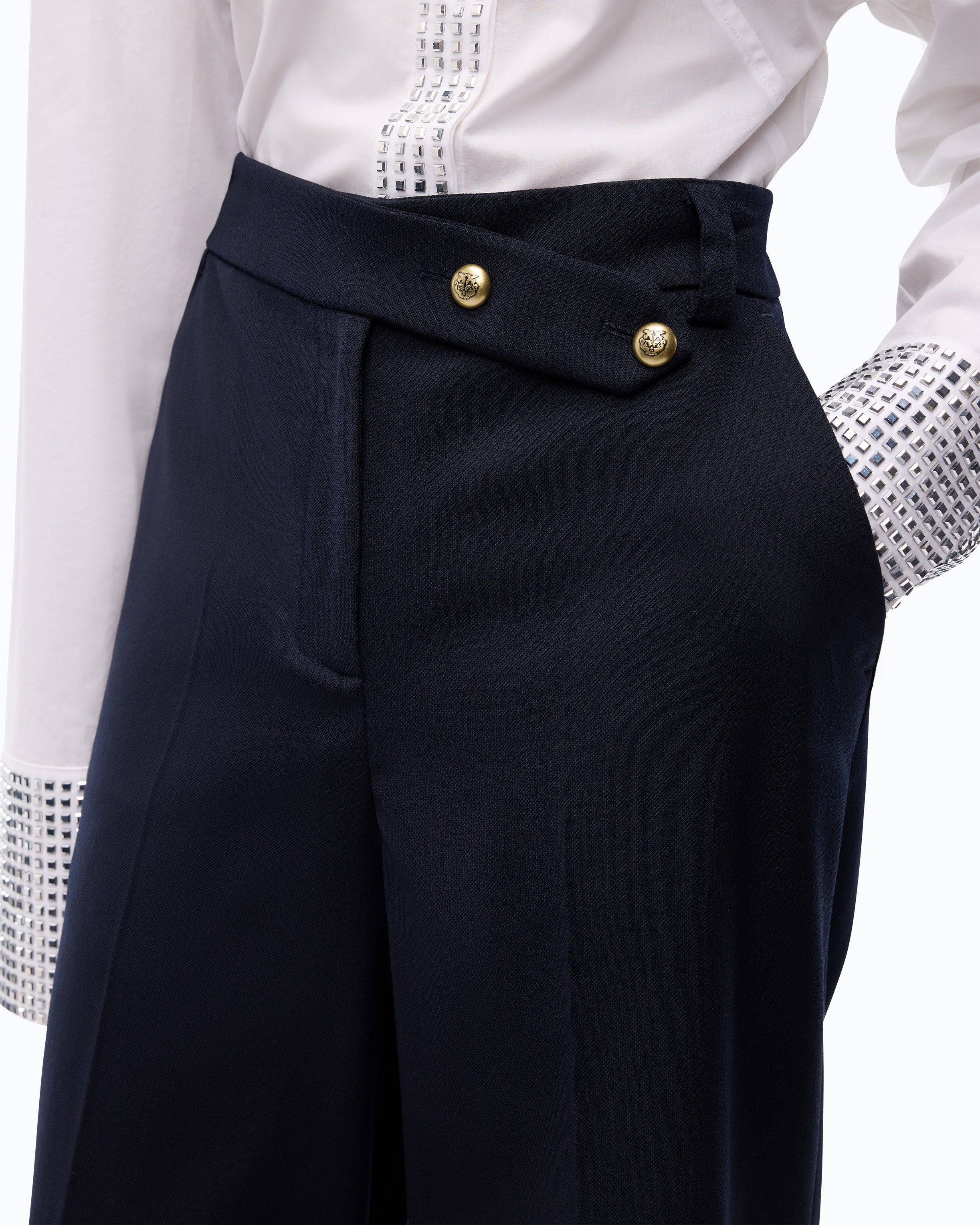 Pinko Merlot Bermuda Shorts bermudy wełniane kant