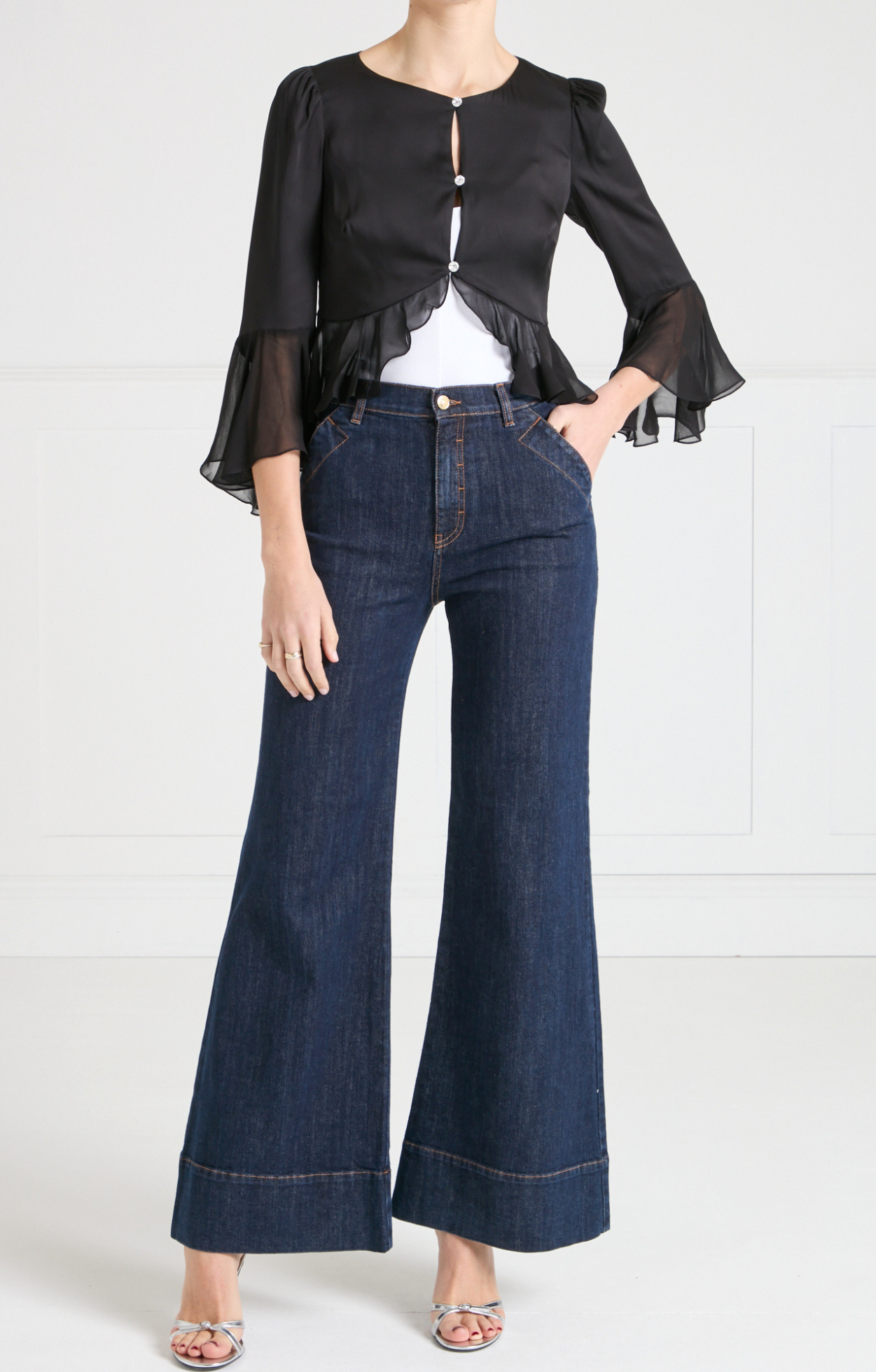 Temperley London Leilani kurtka wieczorowa czarna