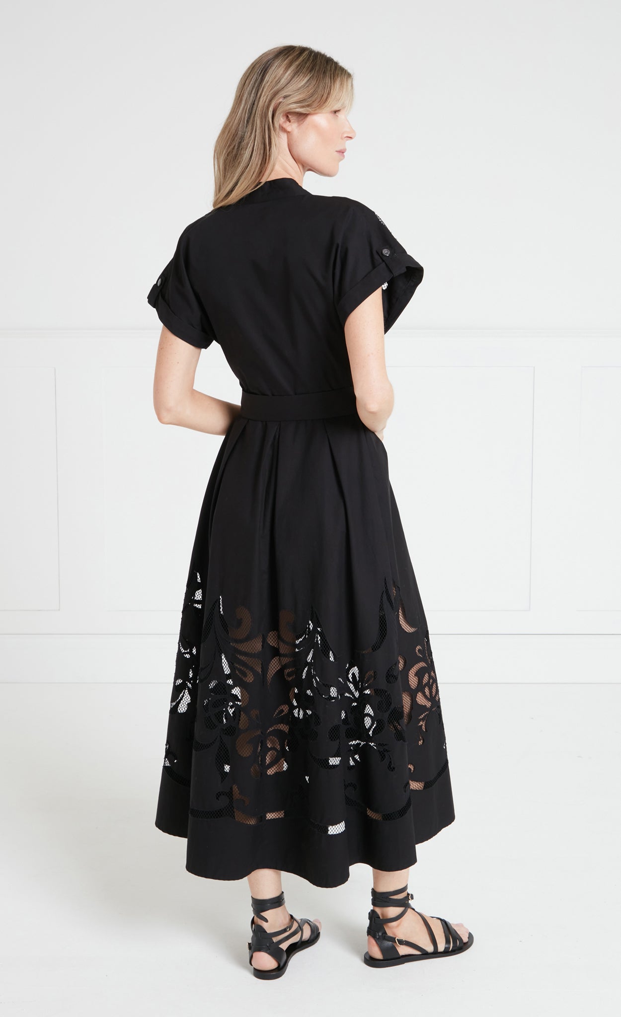 Temperley London Nelle Dress sukienka czarna koktajlowa