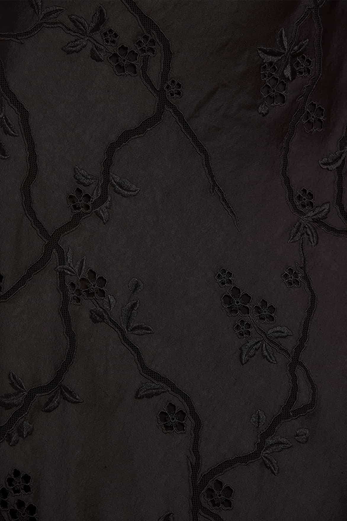 Needle & Thread Cherry Blossom Satin Cami Gown czarna