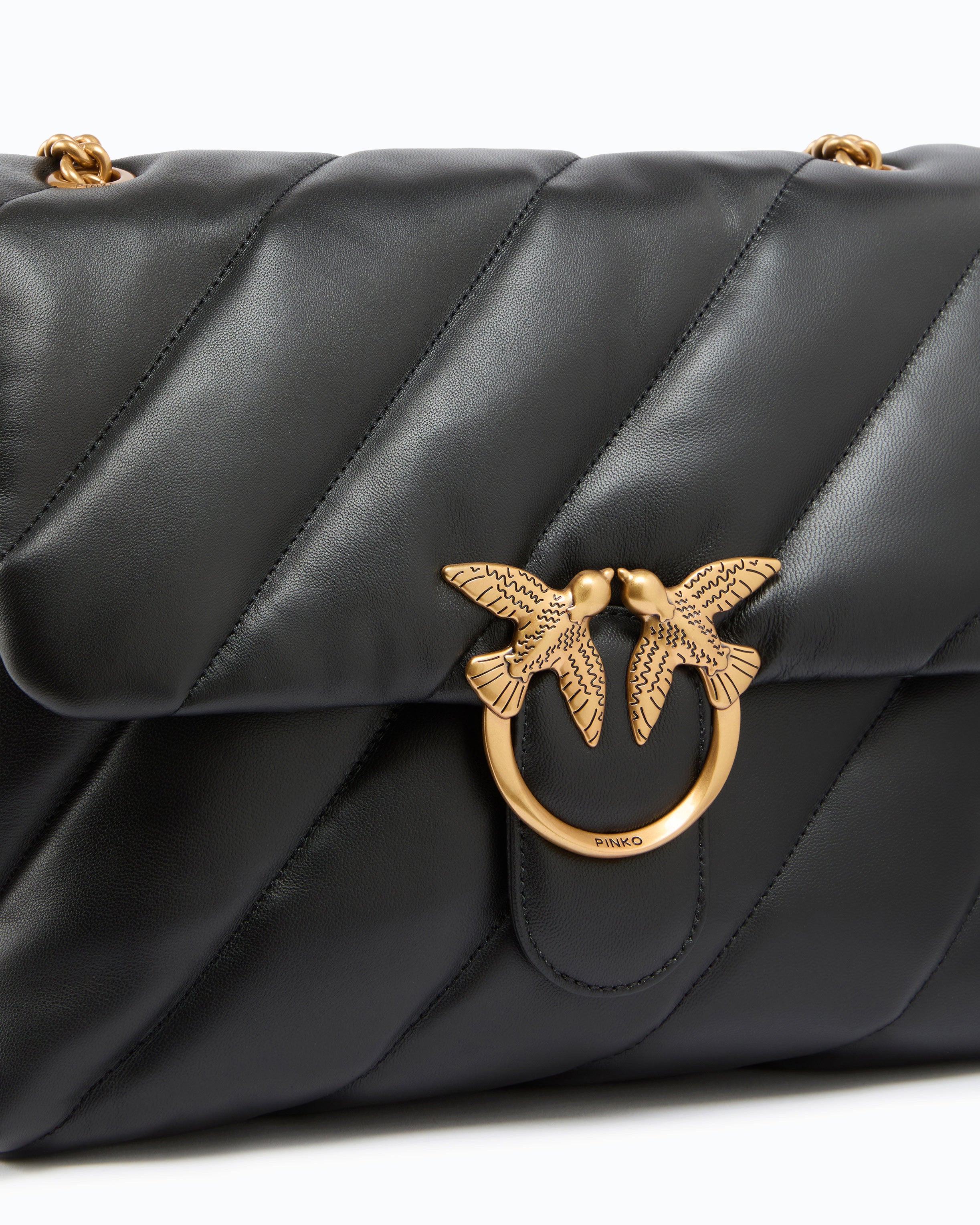 Pinko Big Love Bag Puff Maxi Quilt torebka czarna pikowana