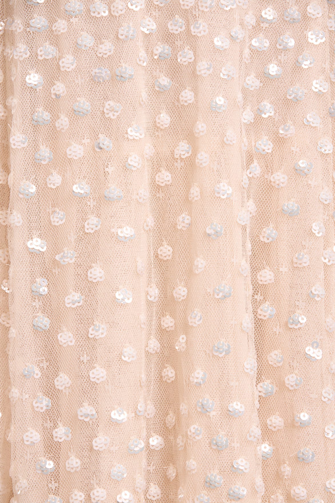 Needle & Thread Scatter Dot Ankle sukienka wieczorowa Cream cekiny